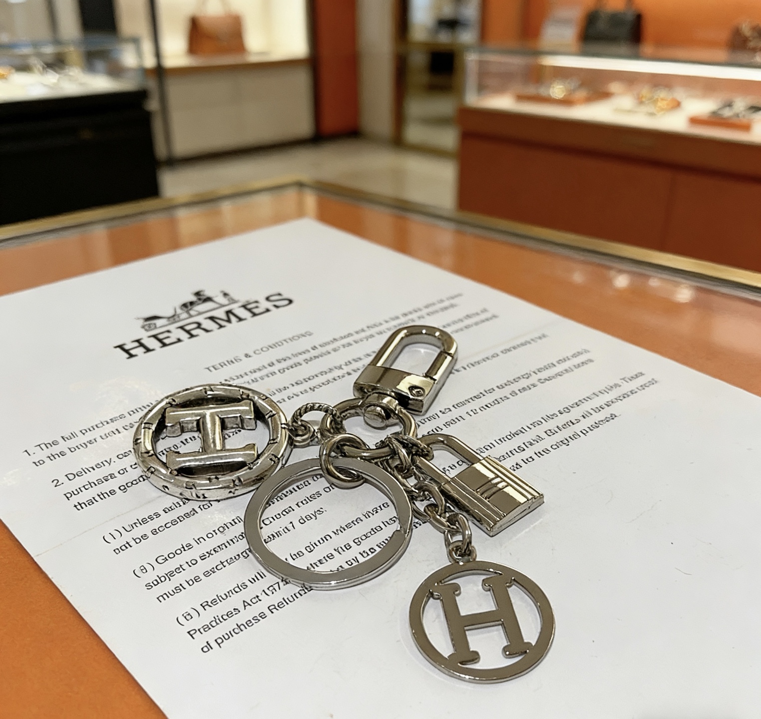 Hermès 新款Hermes爱马仕钥匙扣钥匙扣钥匙链加厚版 铂金版