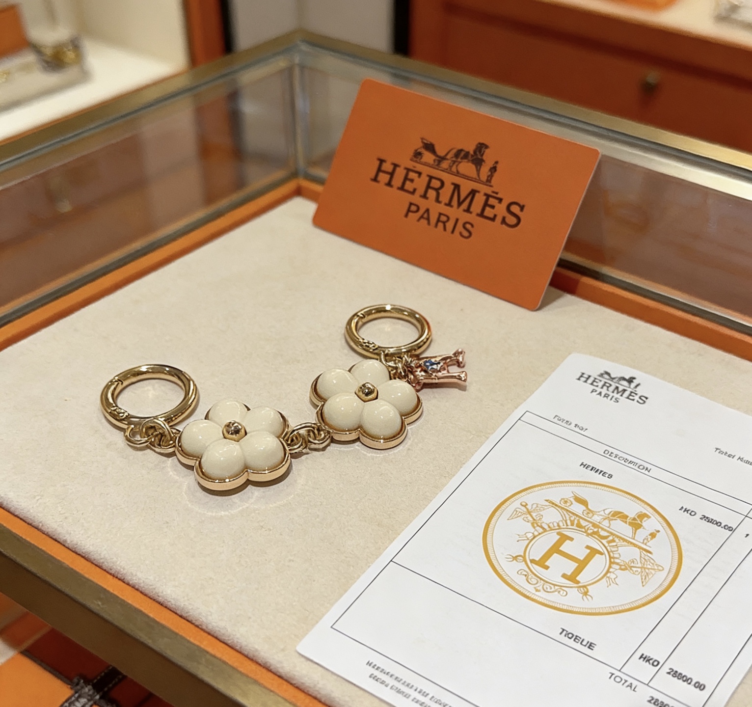 Hermès 新款Hermes爱马仕钥匙扣钥匙扣钥匙链加厚版 铂金版