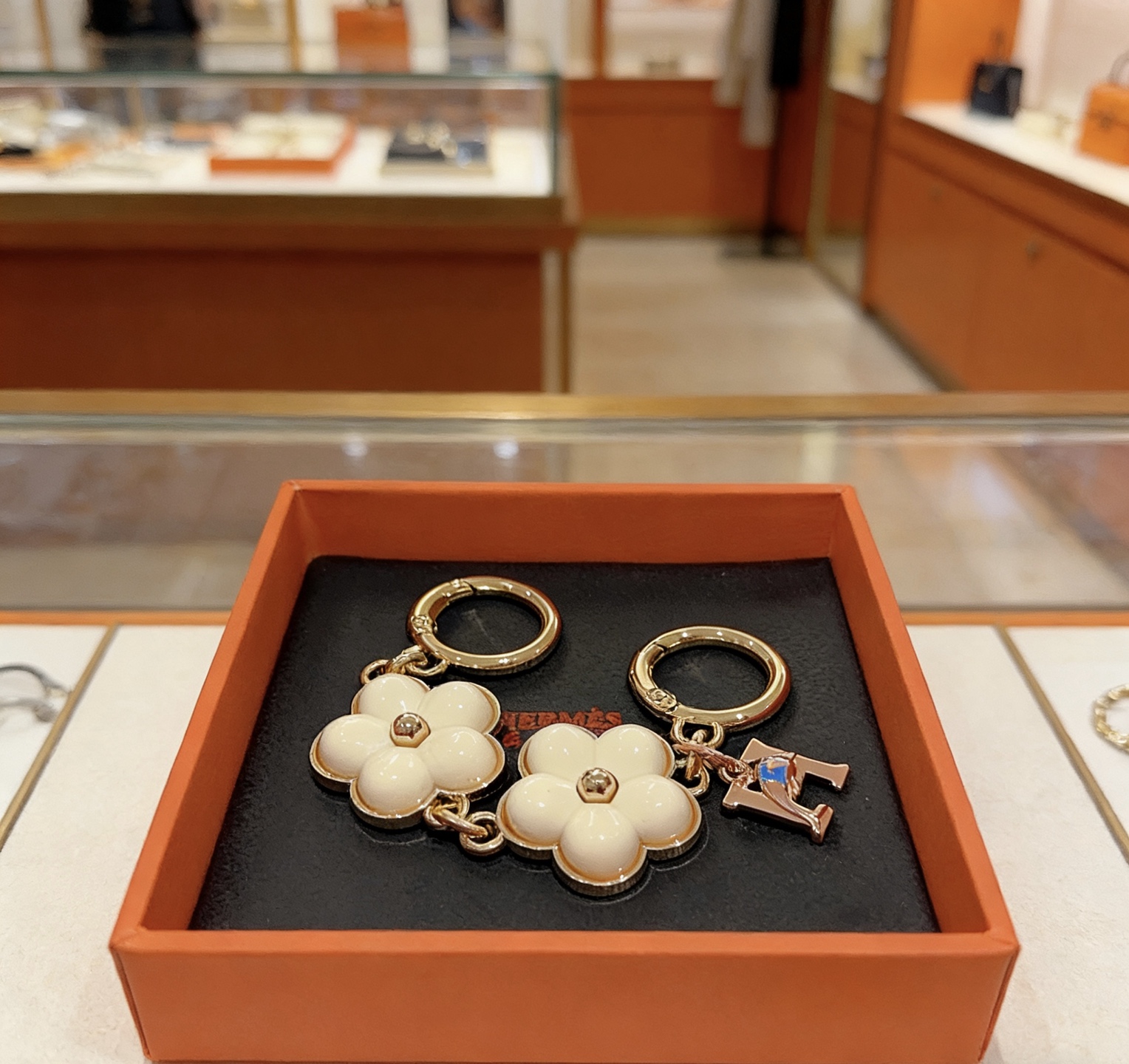 Hermès 新款Hermes爱马仕钥匙扣钥匙扣钥匙链加厚版 铂金版