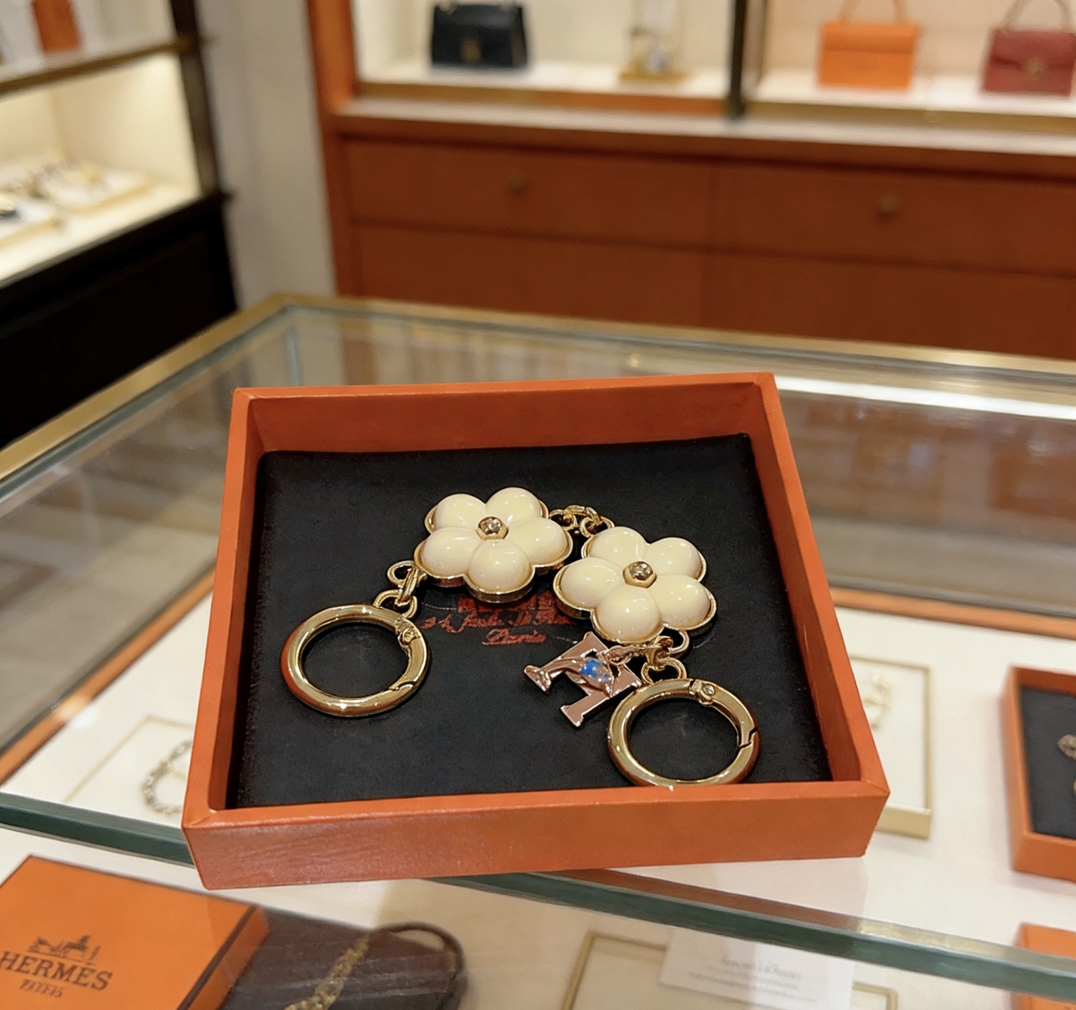Hermès 新款Hermes爱马仕钥匙扣钥匙扣钥匙链加厚版 铂金版