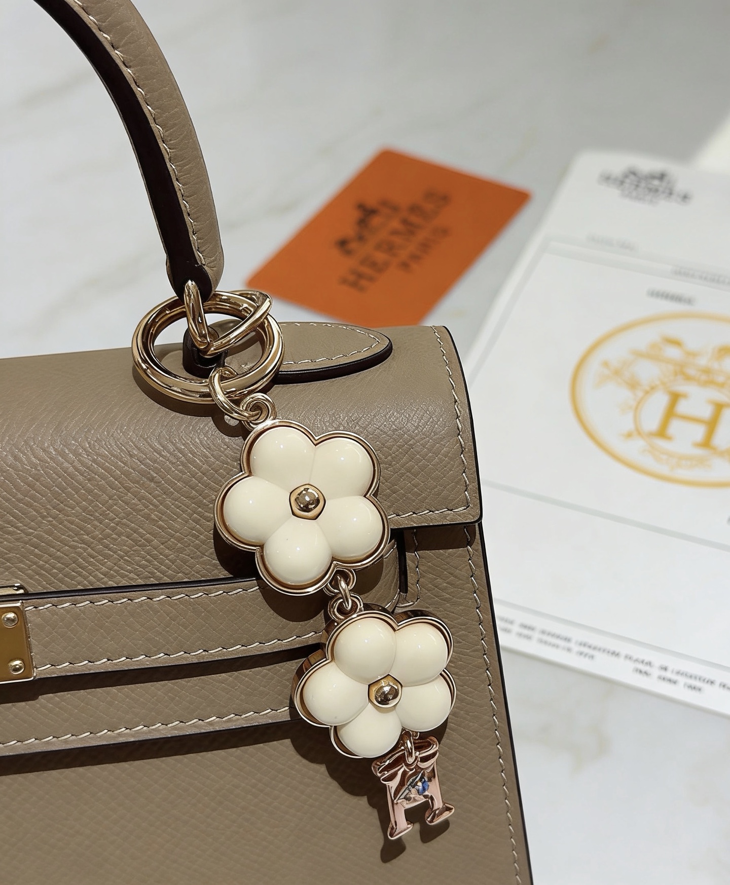 Hermès 新款Hermes爱马仕钥匙扣钥匙扣钥匙链加厚版 铂金版