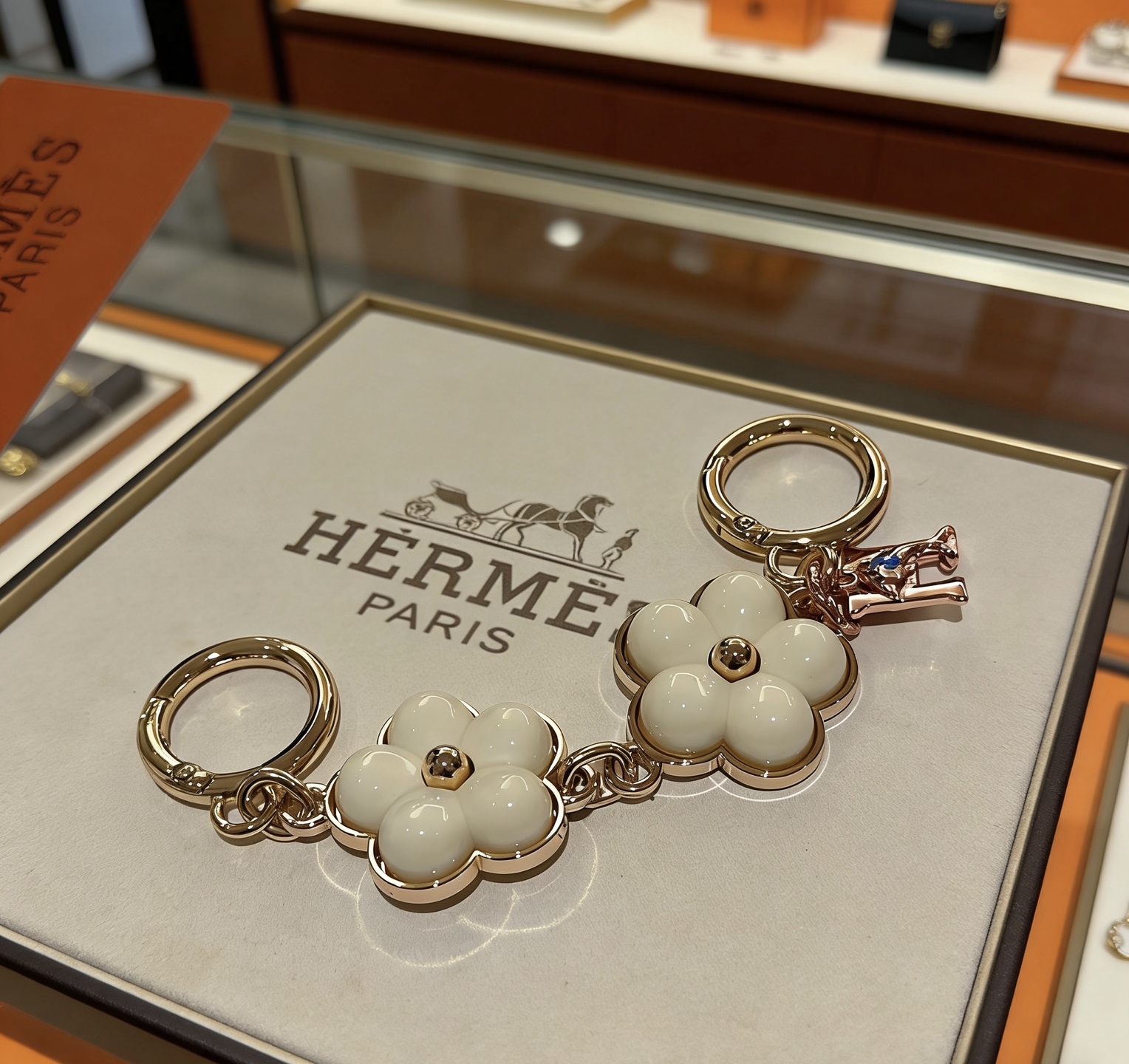 Hermès 新款Hermes爱马仕钥匙扣钥匙扣钥匙链加厚版 铂金版