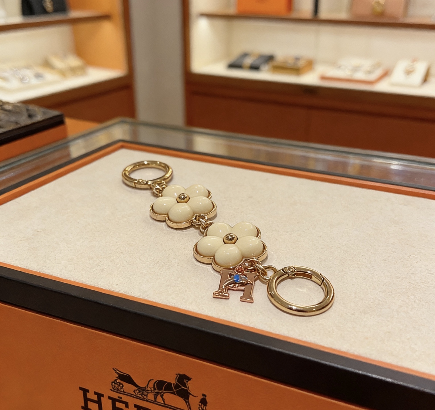 Hermès 新款Hermes爱马仕钥匙扣钥匙扣钥匙链加厚版 铂金版