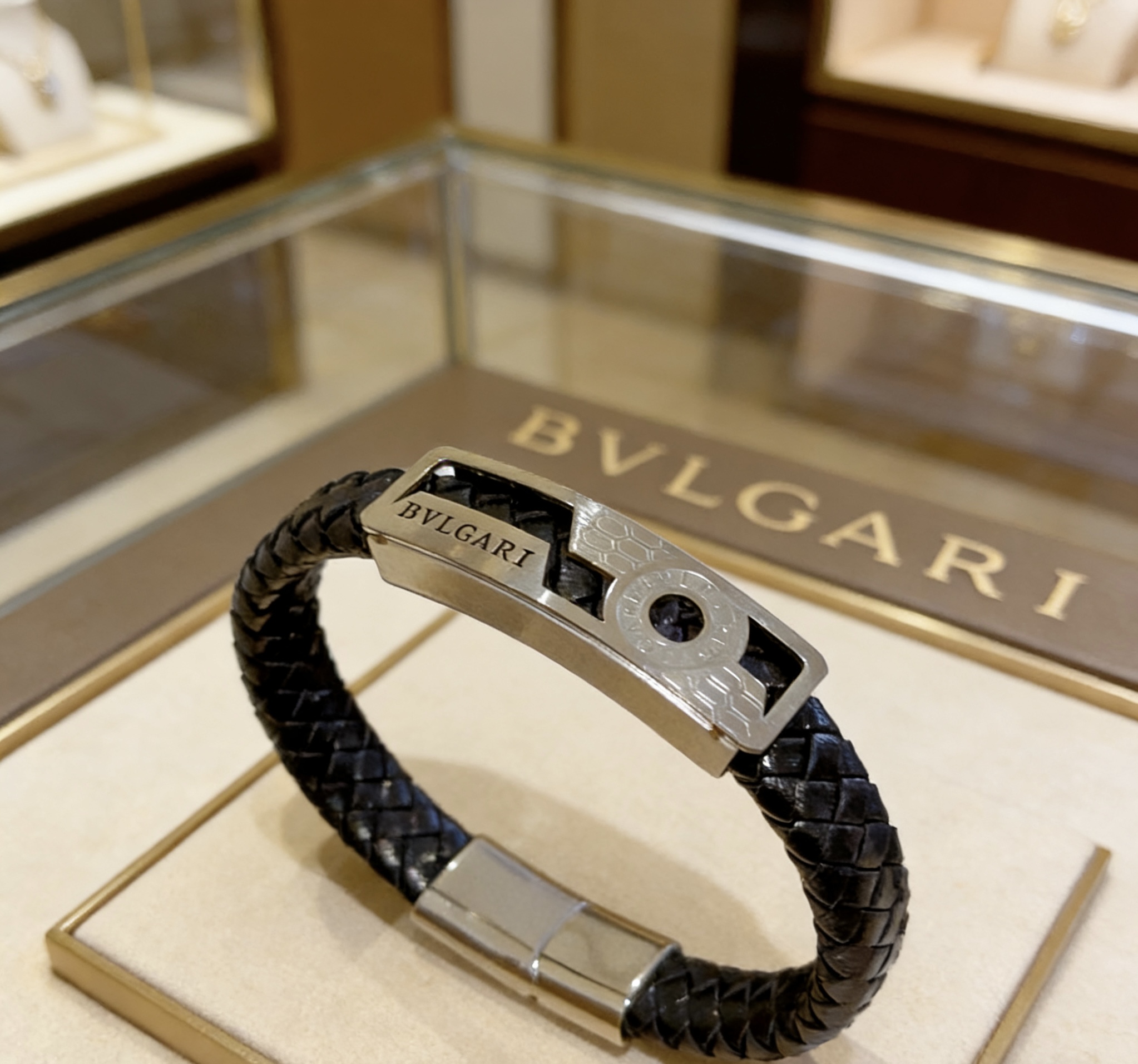 Bvlgari 新款宝格丽BVLGARI手链手绳编织手绳加厚版 铂金版
