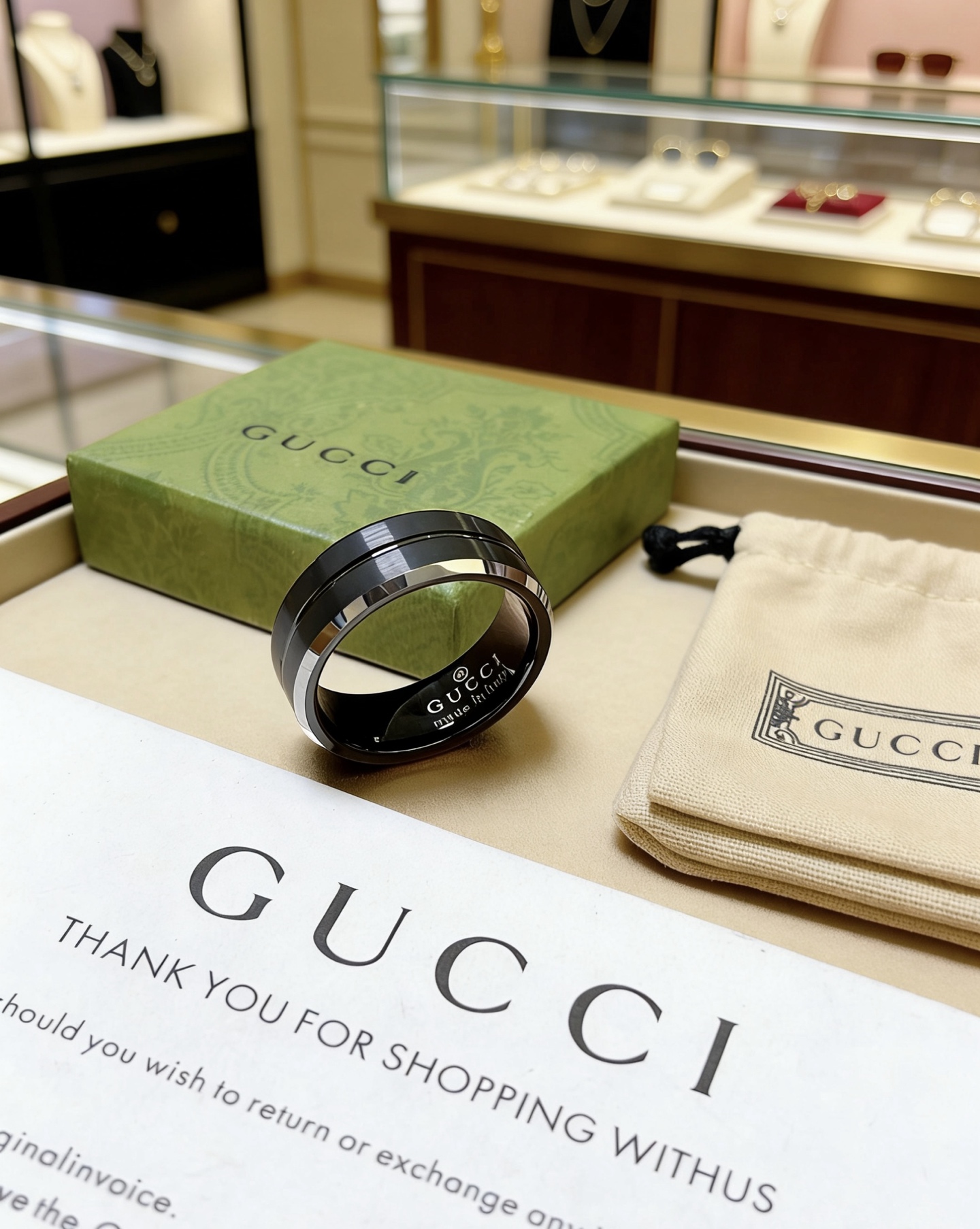 Gucci 𝐆𝐮𝐜𝐜𝐢古驰戒指最新款款式档次更高 Anger Forest系列v金质感双G纯手工制作工艺 古驰戒指