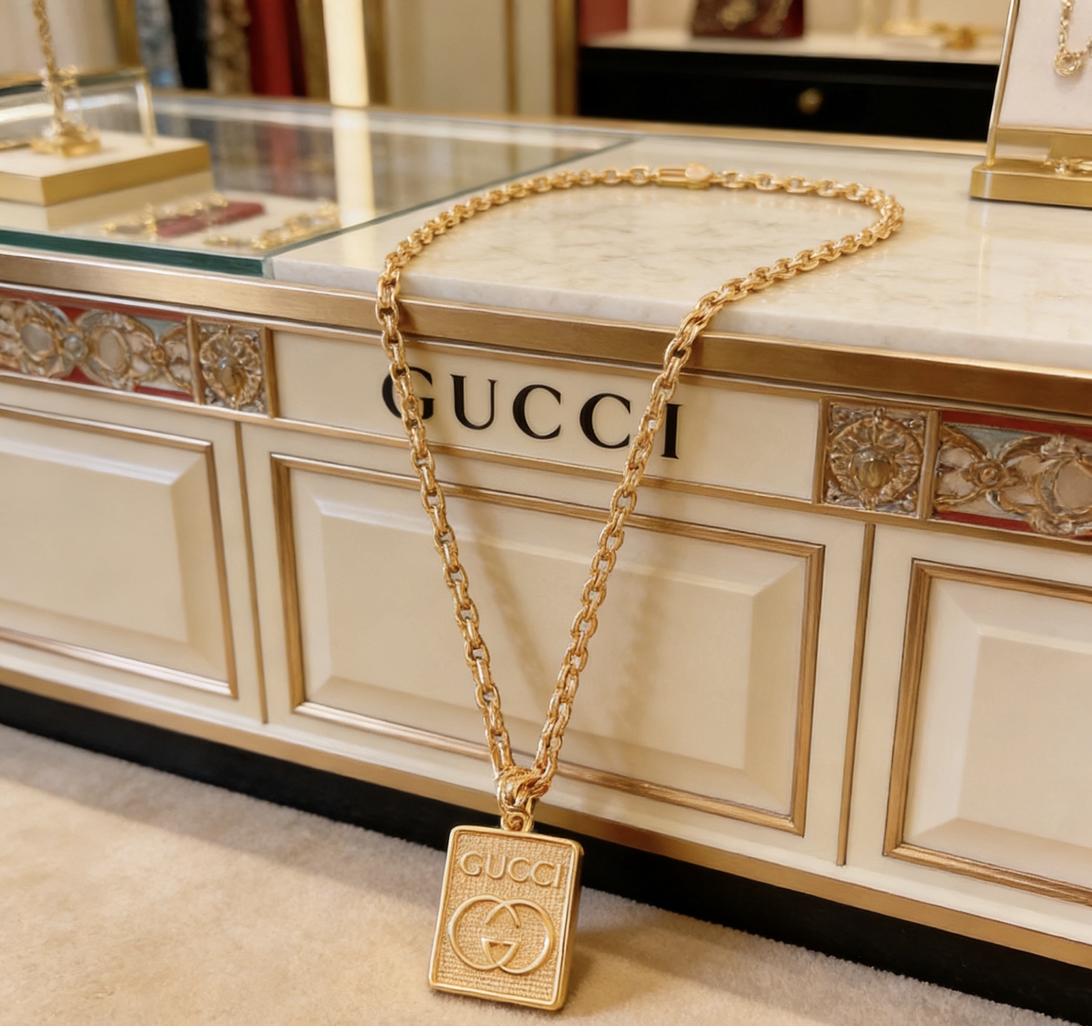 Gucci 𝐆𝐮𝐜𝐜𝐢古驰项链最新款链条档次更高