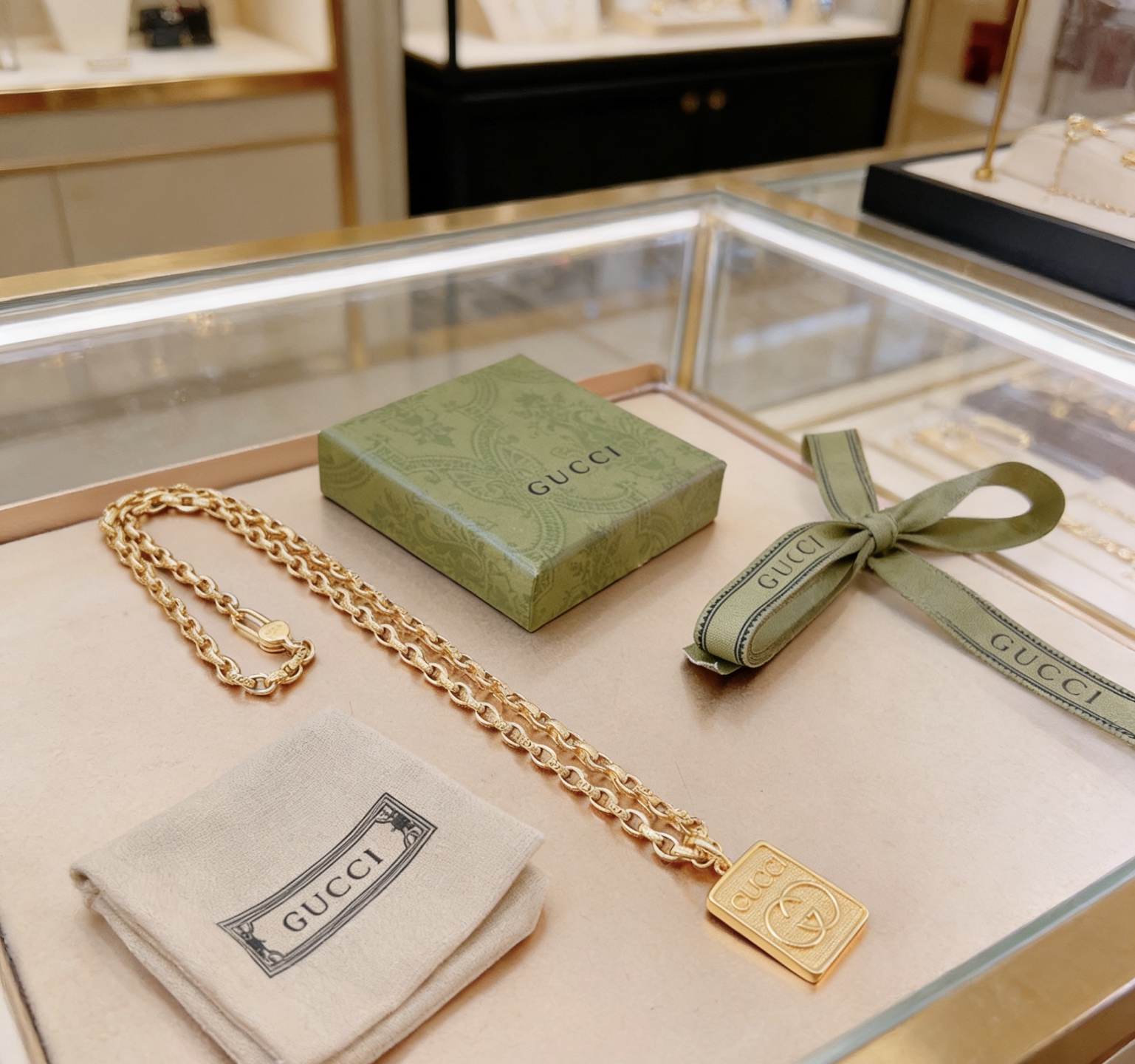 Gucci 𝐆𝐮𝐜𝐜𝐢古驰项链最新款链条档次更高