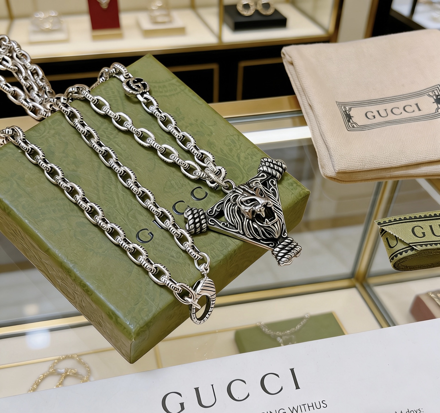 Gucci 𝐆𝐮𝐜𝐜𝐢古驰项链最新款链条档次更高 Anger Forest系列双G古驰项链
