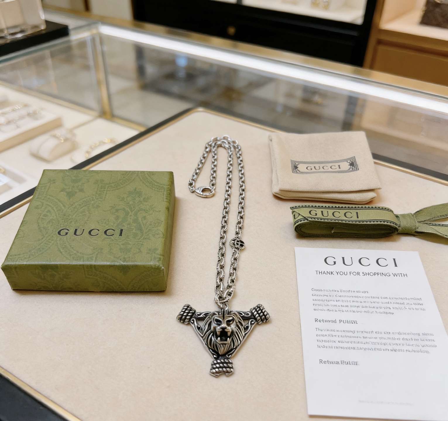 Gucci 𝐆𝐮𝐜𝐜𝐢古驰项链最新款链条档次更高 Anger Forest系列双G古驰项链