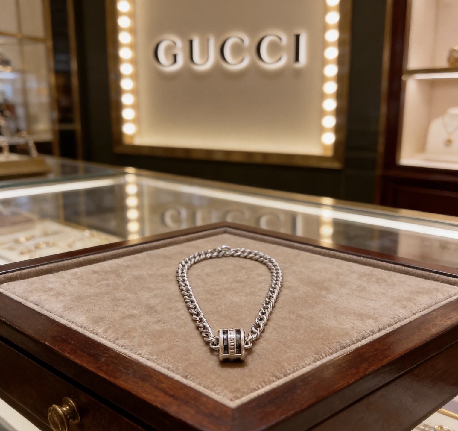 Gucci 𝐆𝐮𝐜𝐜𝐢古驰项链最新款链条档次更高 Anger Forest系列双G 款古驰系列 银项链