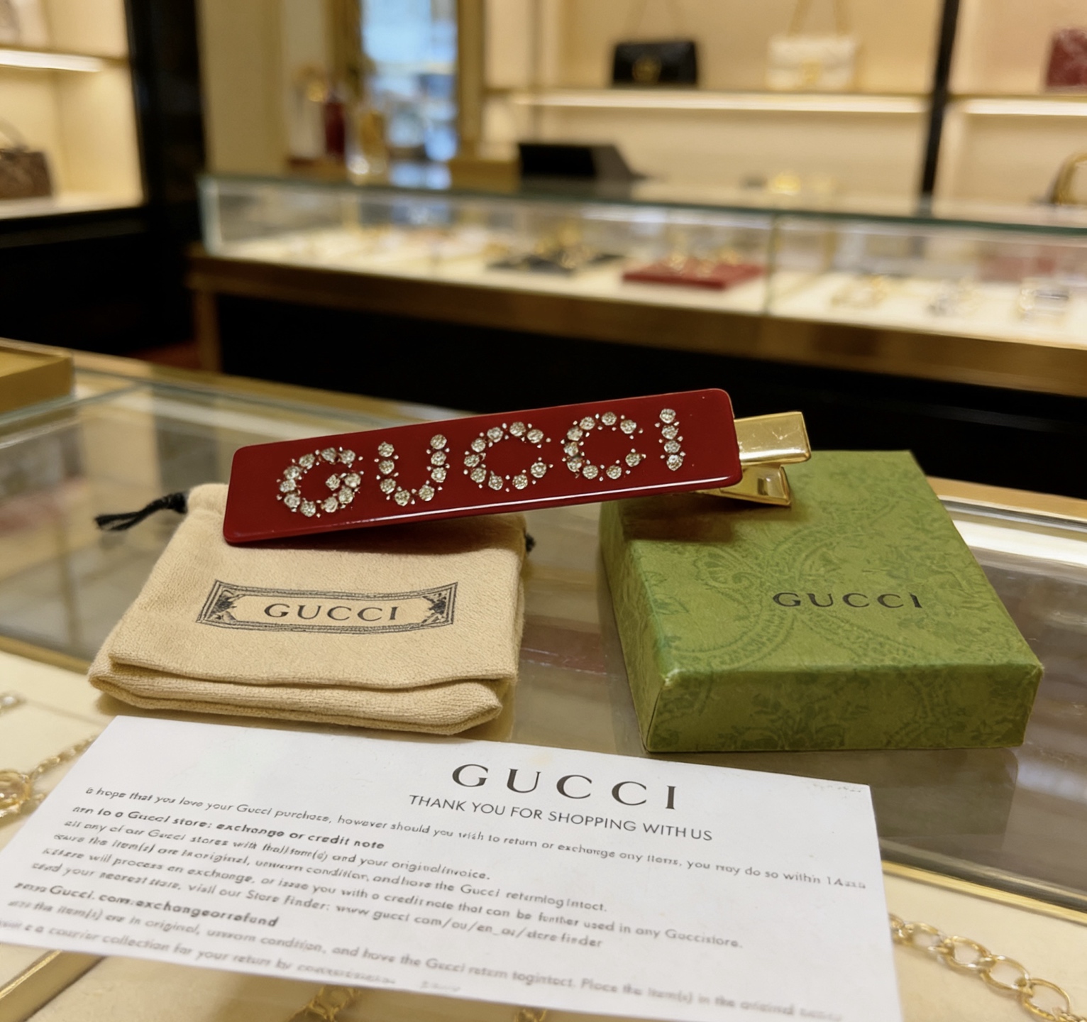 Gucci 古驰发夹GUCCi亚克力字母发夹