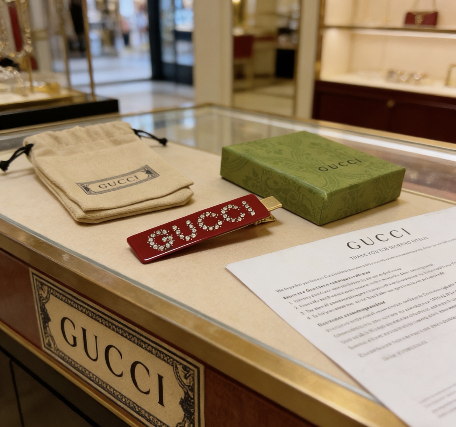 Gucci 古驰发夹GUCCi亚克力字母发夹
