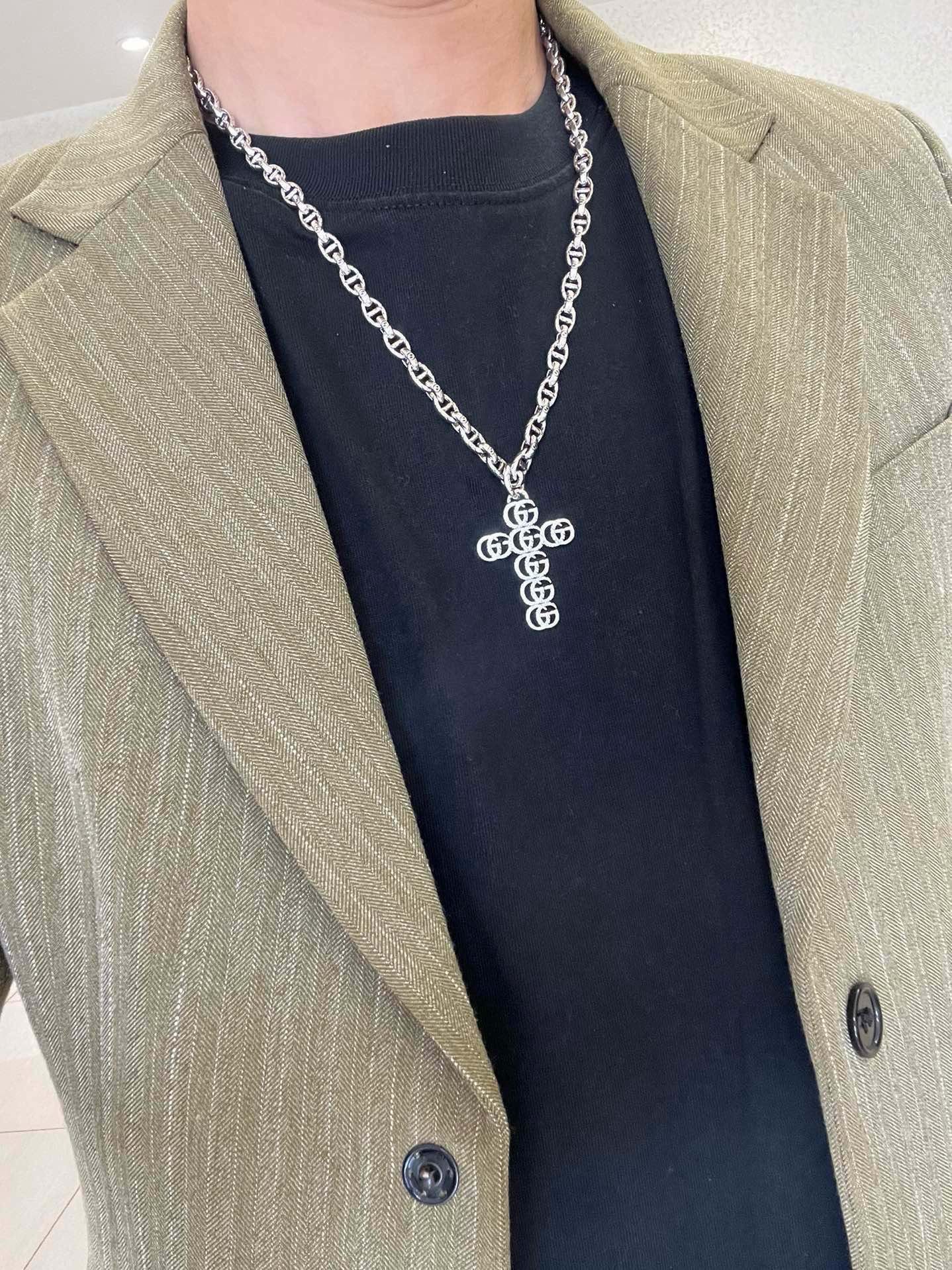 Gucci 𝐆𝐮𝐜𝐜𝐢古驰项链最新款链条档次更高