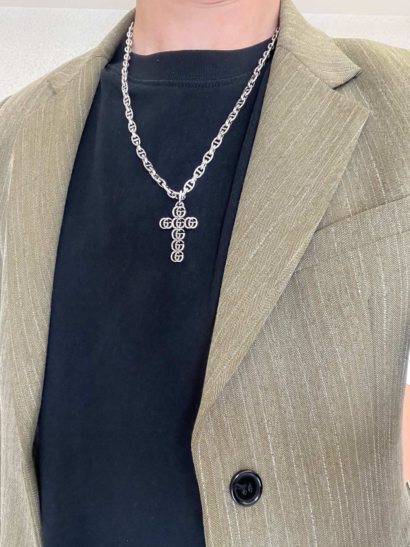 Gucci 𝐆𝐮𝐜𝐜𝐢古驰项链最新款链条档次更高