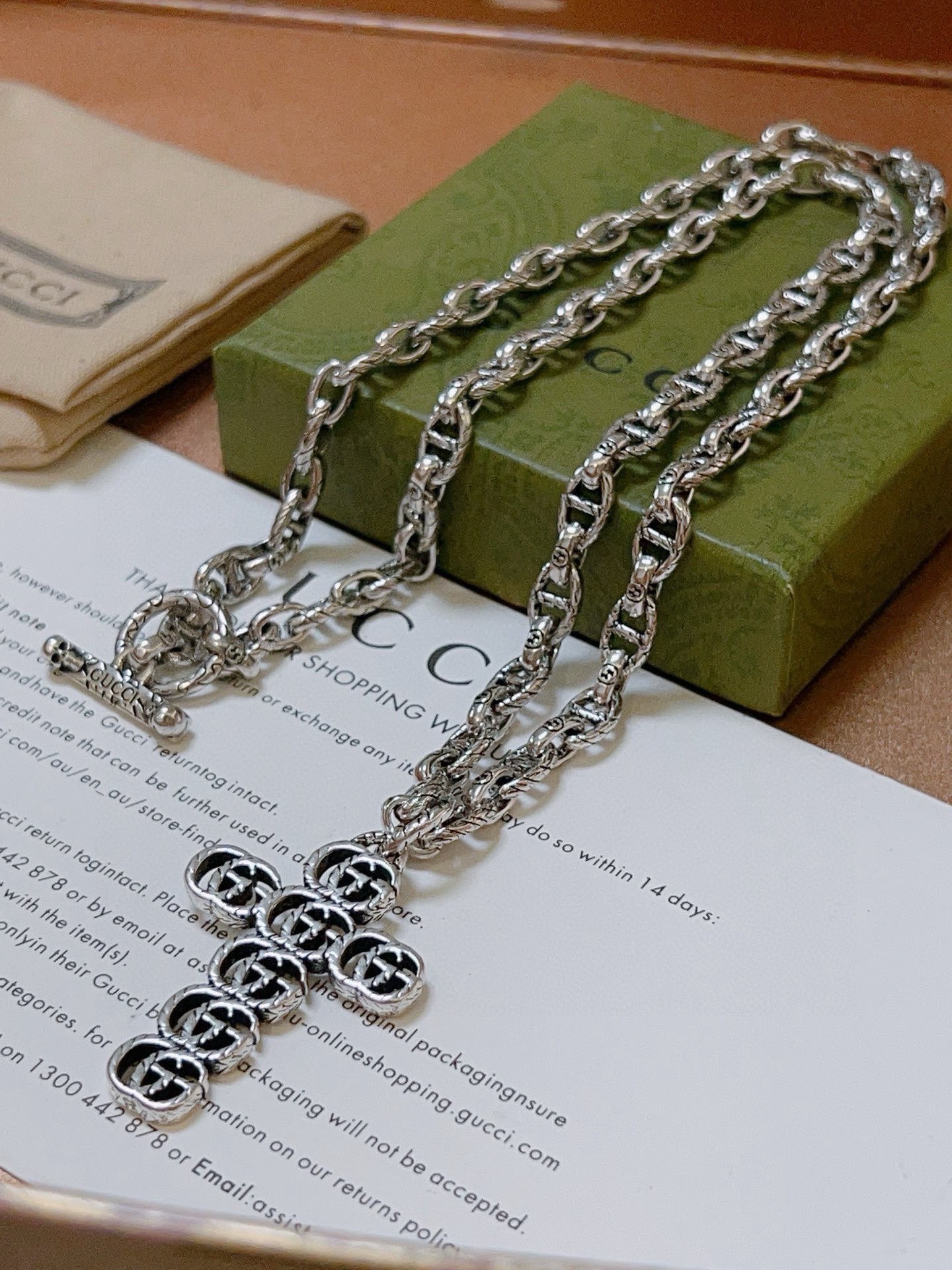 Gucci 𝐆𝐮𝐜𝐜𝐢古驰项链最新款链条档次更高