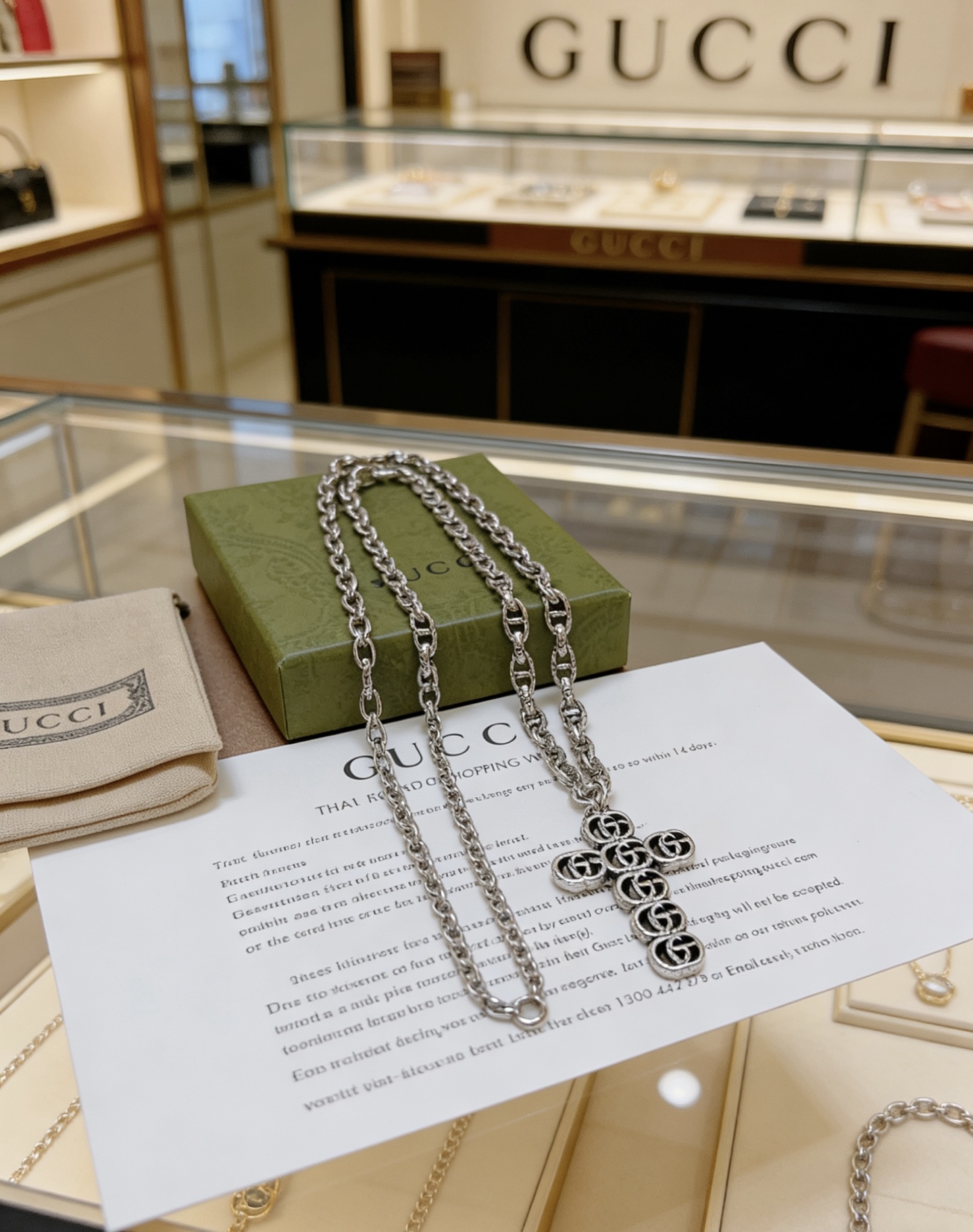 Gucci 𝐆𝐮𝐜𝐜𝐢古驰项链最新款链条档次更高