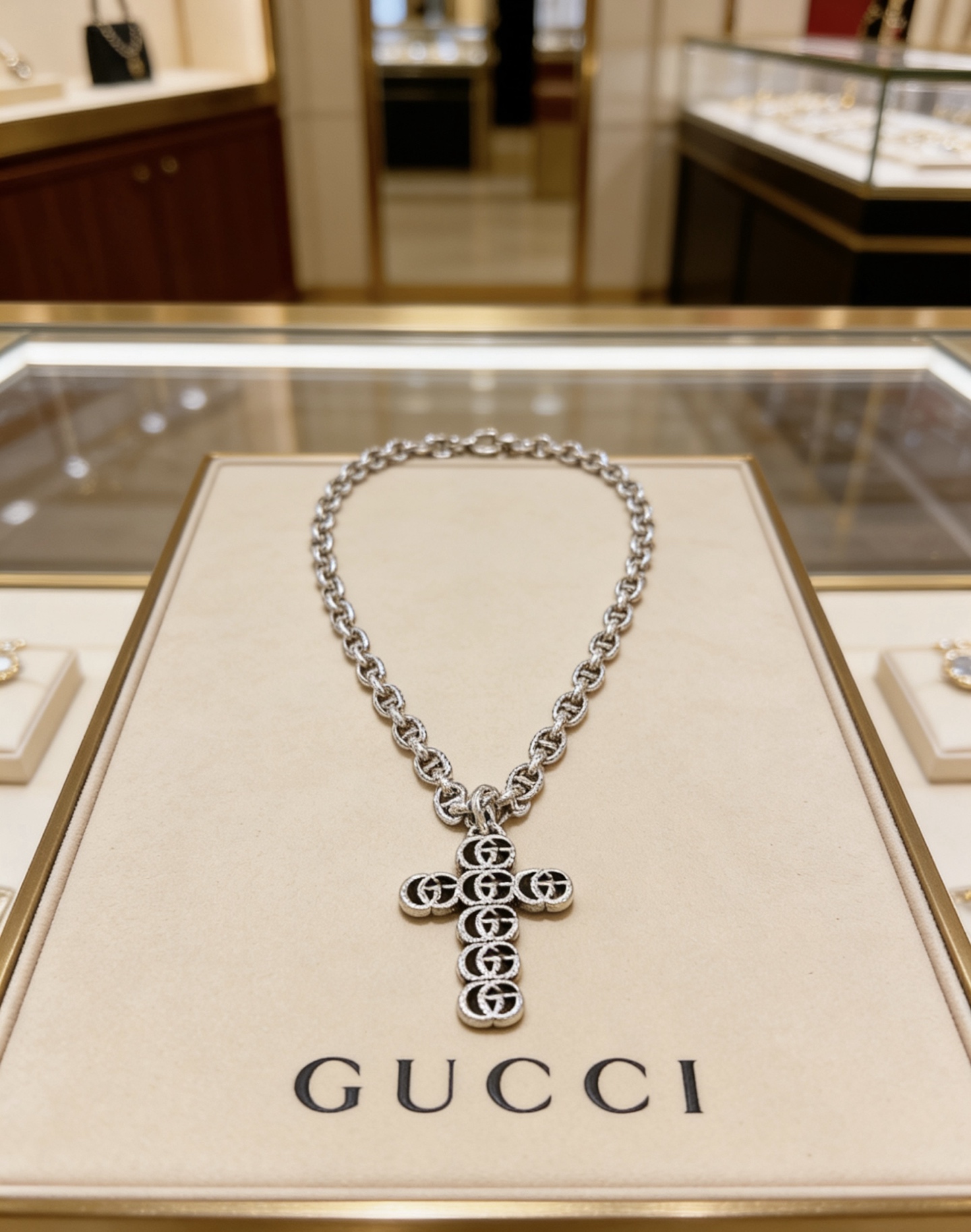 Gucci 𝐆𝐮𝐜𝐜𝐢古驰项链最新款链条档次更高