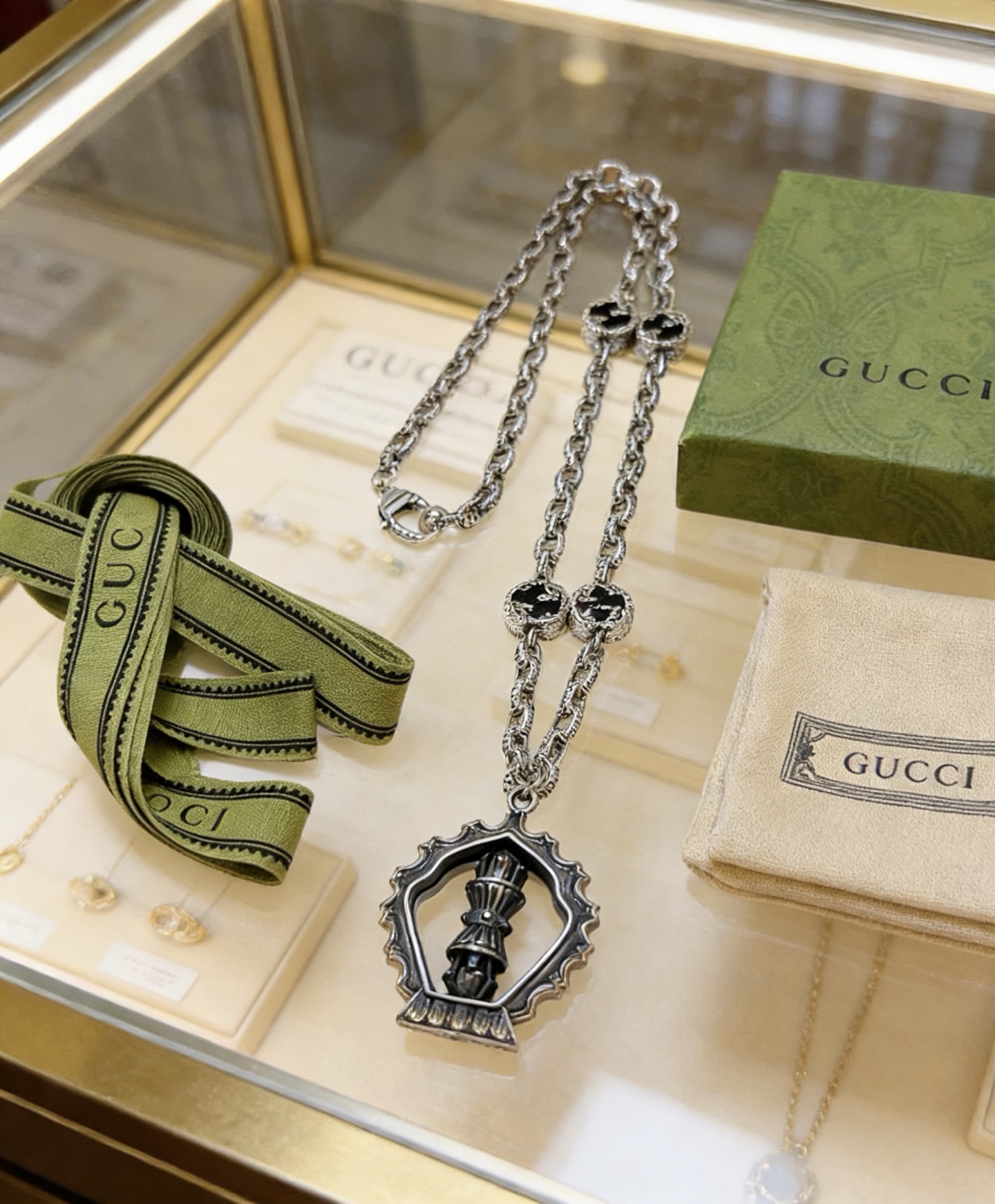 Gucci 新品发布 巨帅 Forest系列双G古驰项链