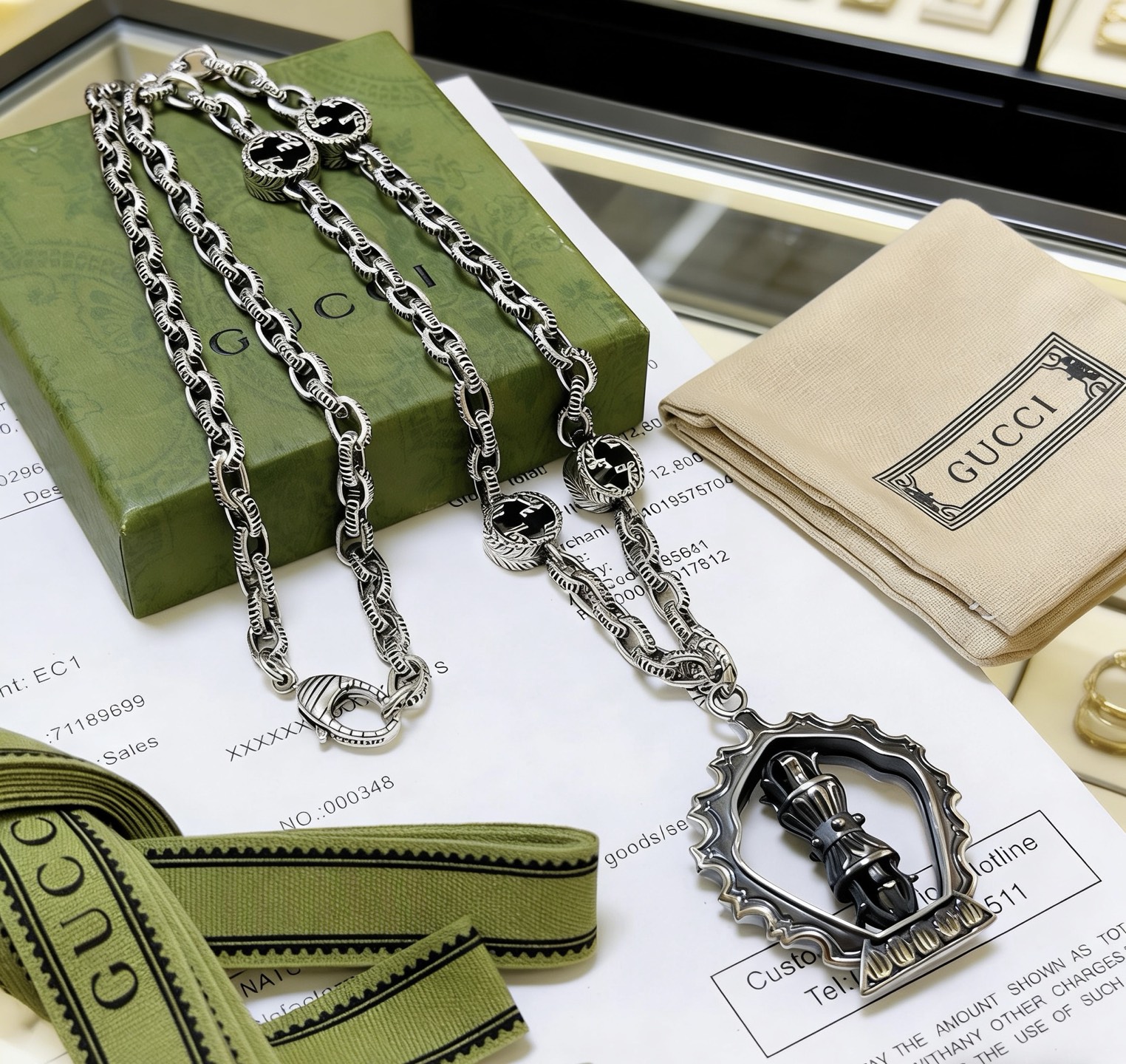 Gucci 新品发布 巨帅 Forest系列双G古驰项链