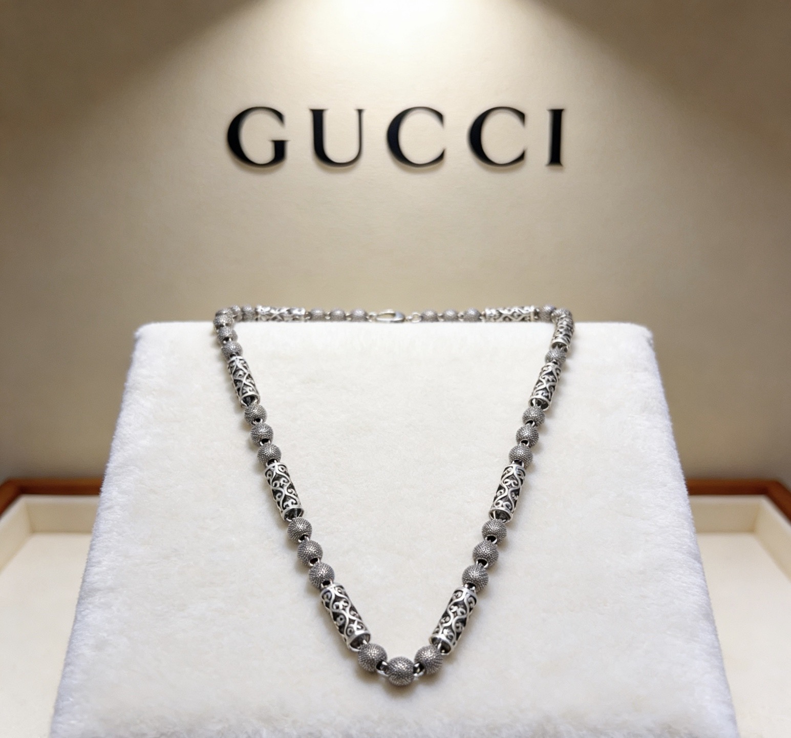 Gucci 不爆不发 抖音带货 首选 𝐆𝐮𝐜𝐜𝐢古驰项链最新款链条档次更高 Anger Forest系列双g设计理念 古驰项链