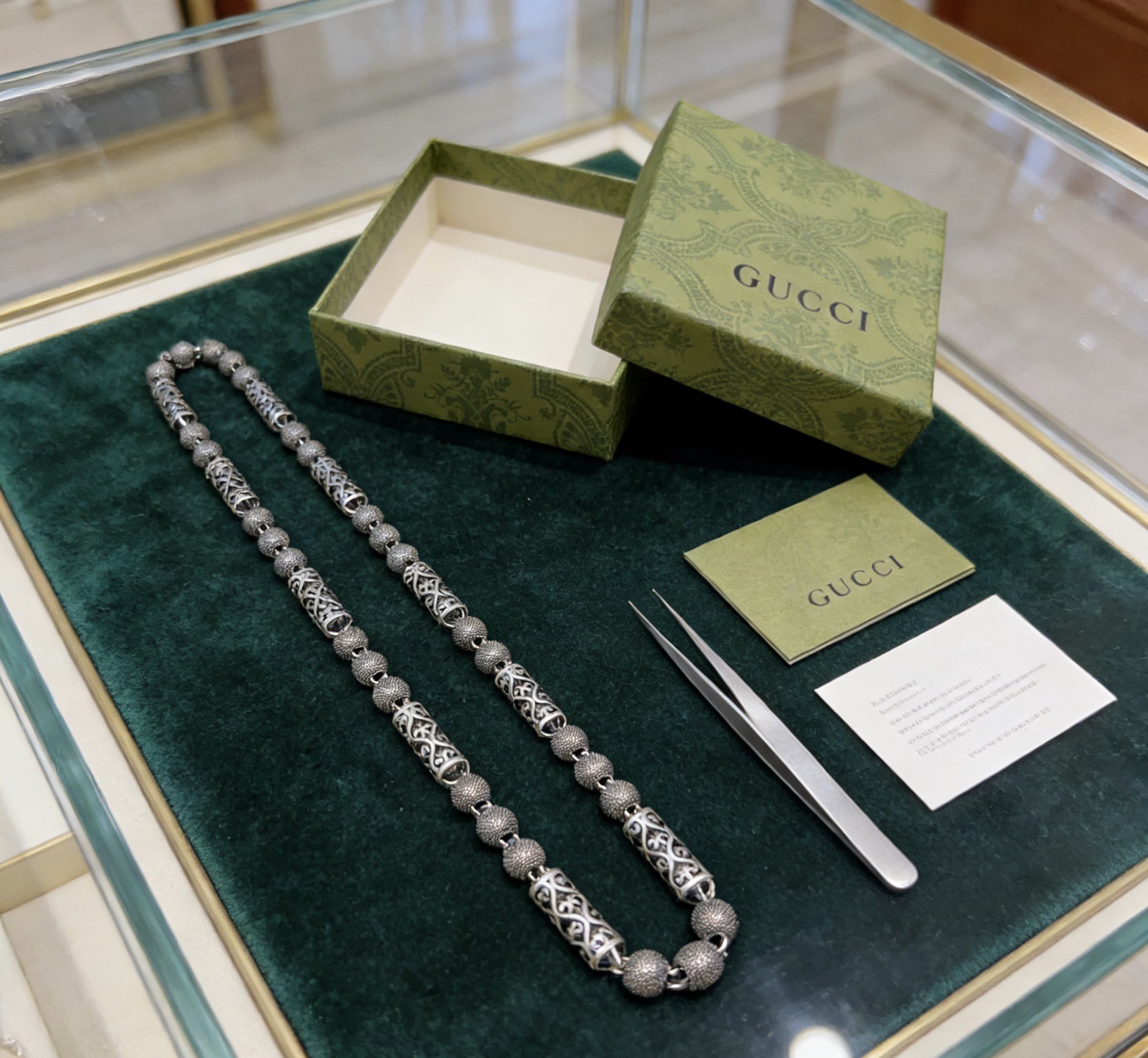 Gucci 不爆不发 抖音带货 首选 𝐆𝐮𝐜𝐜𝐢古驰项链最新款链条档次更高 Anger Forest系列双g设计理念 古驰项链