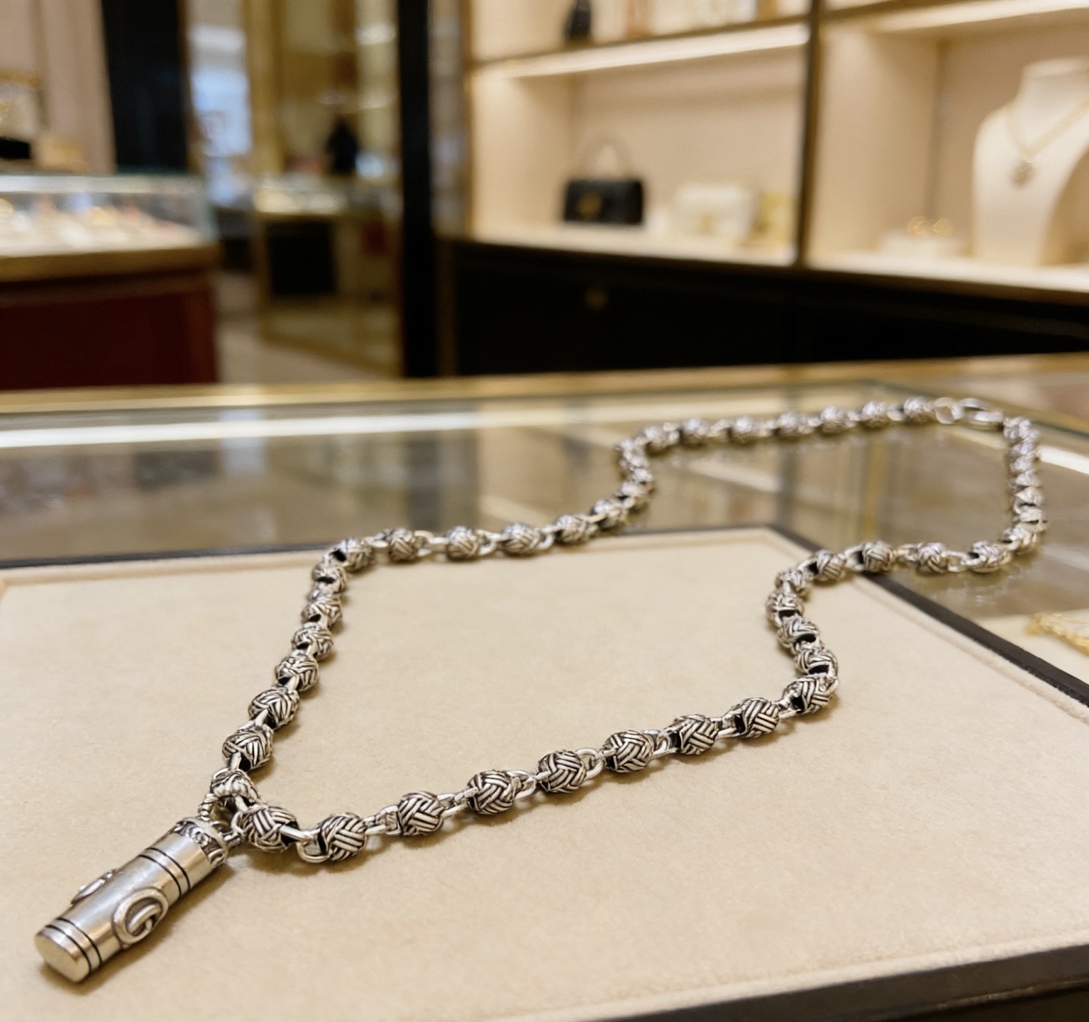 Gucci 不爆不上 𝐆𝐮𝐜𝐜𝐢古驰项链最新款链条档次更高 保色Anger Forest系列双g银项链