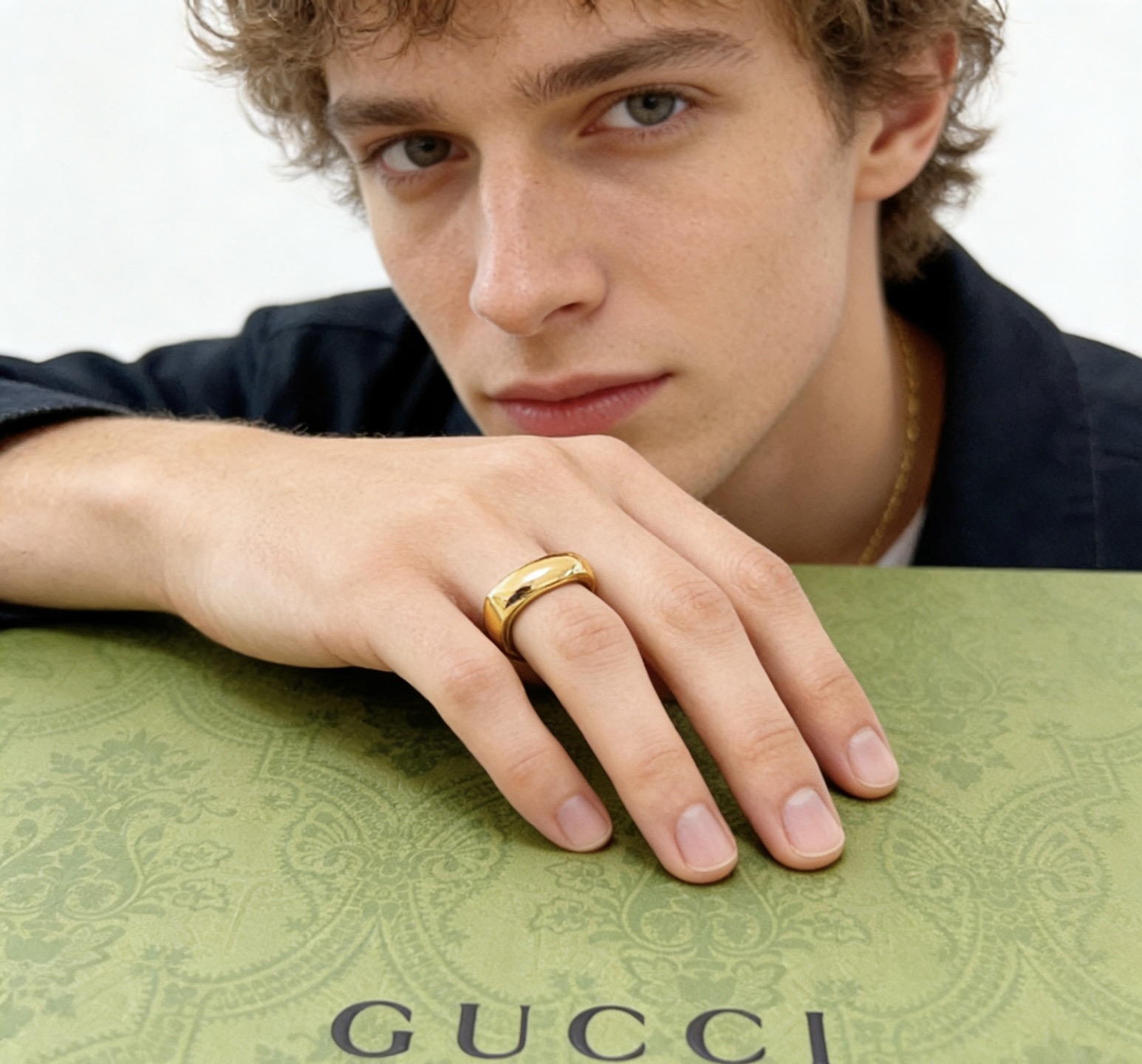Gucci 𝐆𝐮𝐜𝐜𝐢古驰戒指最新款款式档次更高 Anger Forest系列v金质感双G纯手工制作工艺 古驰戒指