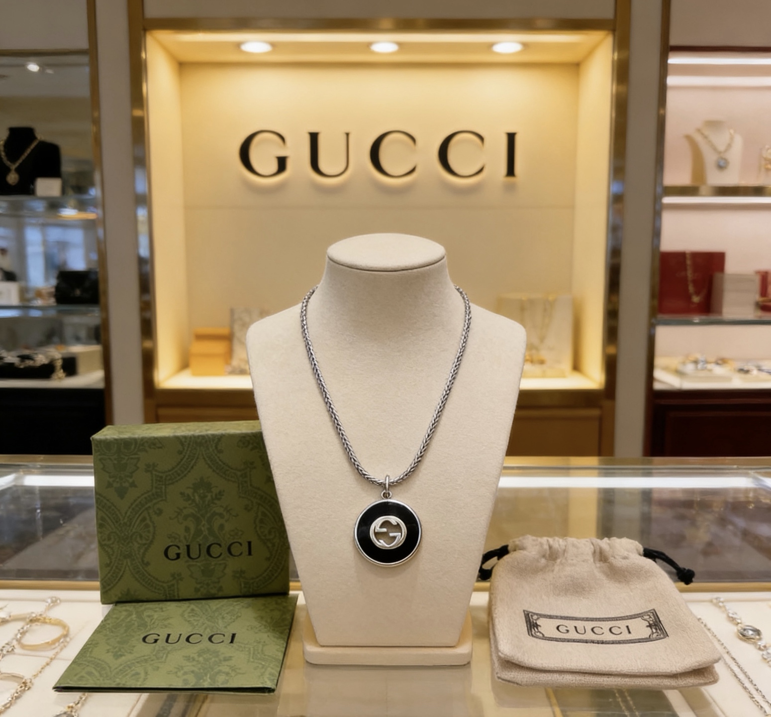 Gucci 不爆不发 抖音带货 首选 𝐆𝐮𝐜𝐜𝐢古驰项链最新款链条档次更高 Anger Forest系列双g设计理念 古驰项链