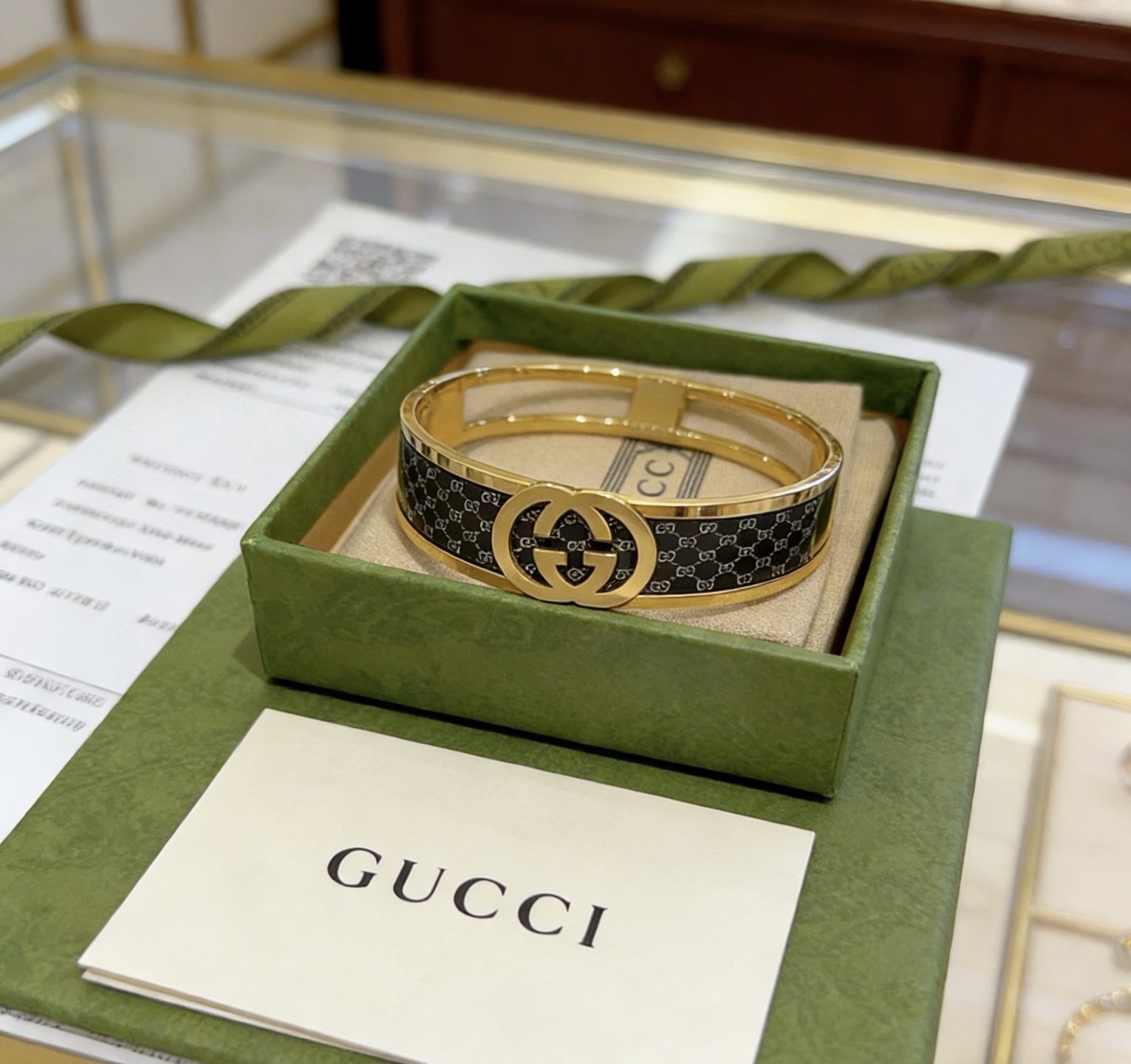 Gucci 𝐆𝐮𝐜𝐜𝐢古驰手镯手环纯手工打造最新款手镯档次更高 Anger Forest系列双G 款系列古驰手环