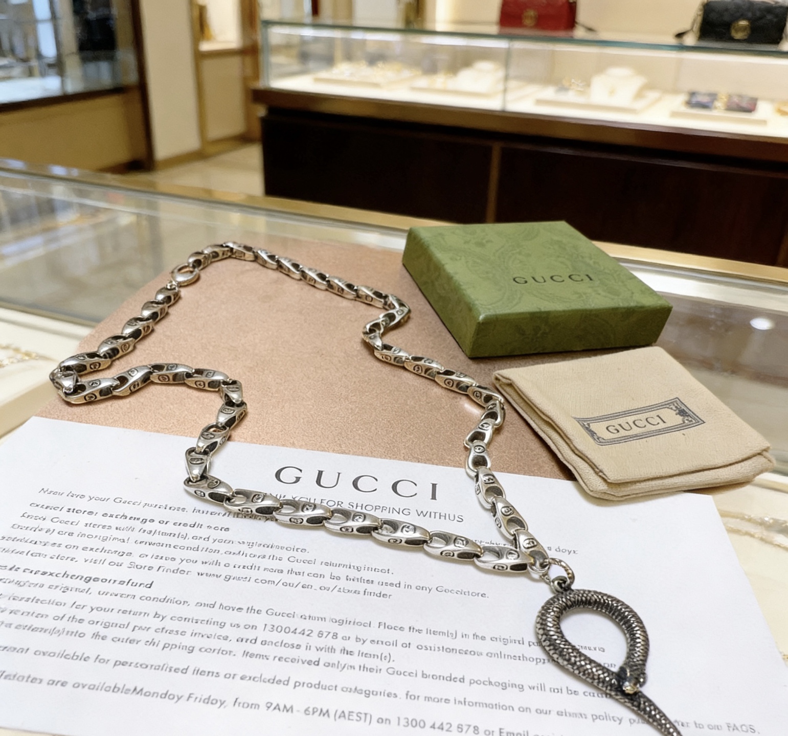 Gucci 太帅啦 𝐆𝐮𝐜𝐜𝐢古驰项链 最新款链条档次更高 款Anger Forest系列双G古驰项链