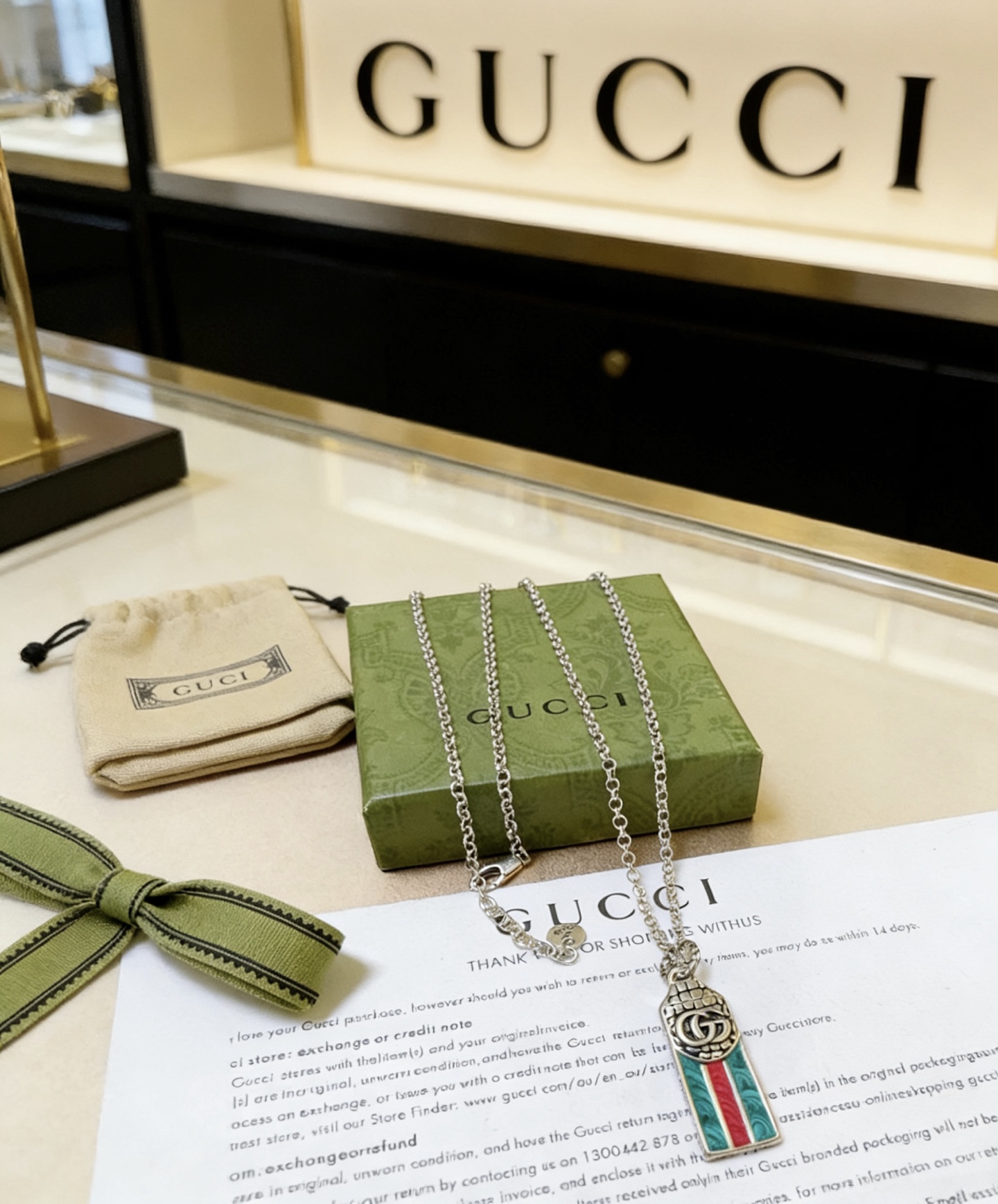 Gucci 太帅啦 𝐆𝐮𝐜𝐜𝐢古驰项链最新款链条档次更高 款Anger Forest系列双G新款古驰项链
