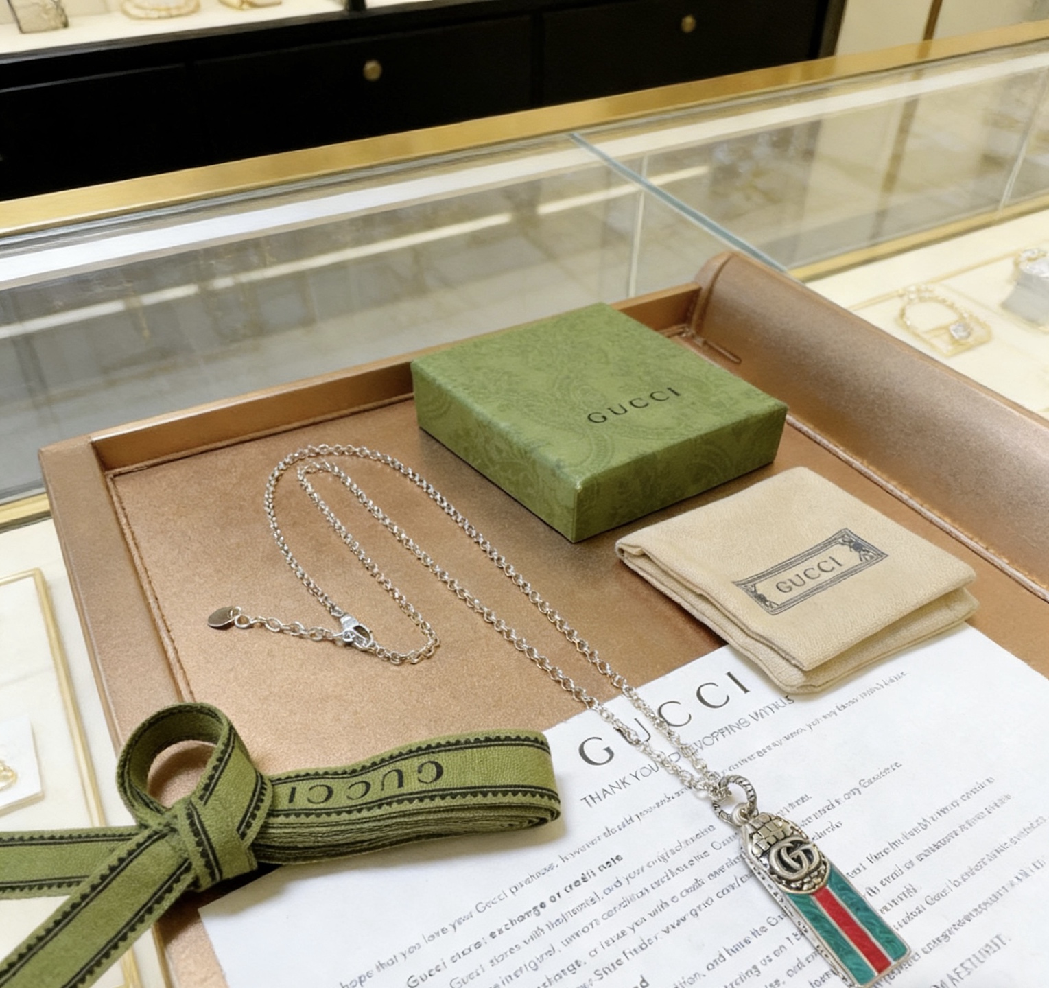 Gucci 太帅啦 𝐆𝐮𝐜𝐜𝐢古驰项链最新款链条档次更高 款Anger Forest系列双G新款古驰项链