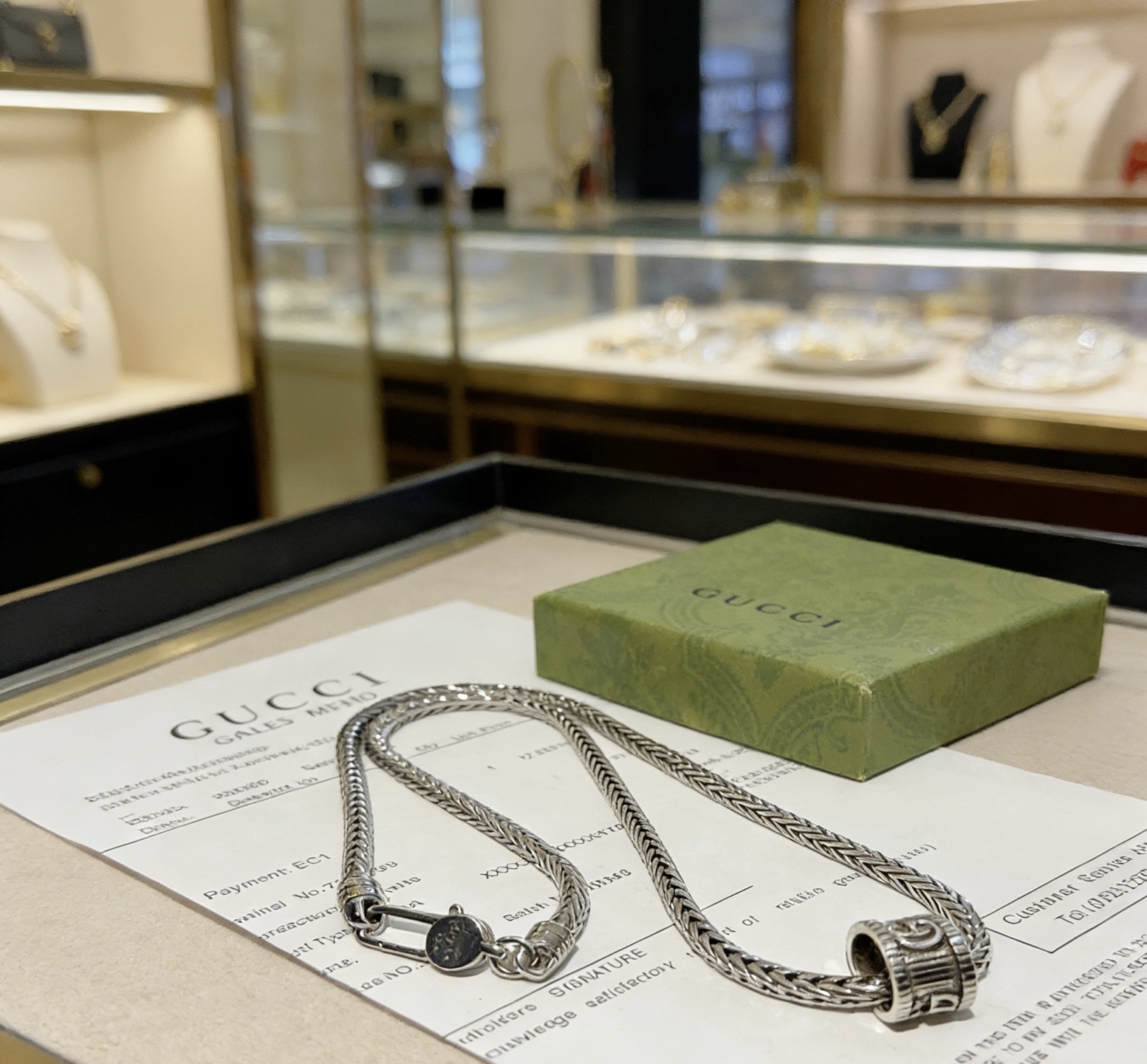Gucci 太帅啦 𝐆𝐮𝐜𝐜𝐢古驰项链 最新款链条档次更高 款Anger Forest系列双G古驰项链