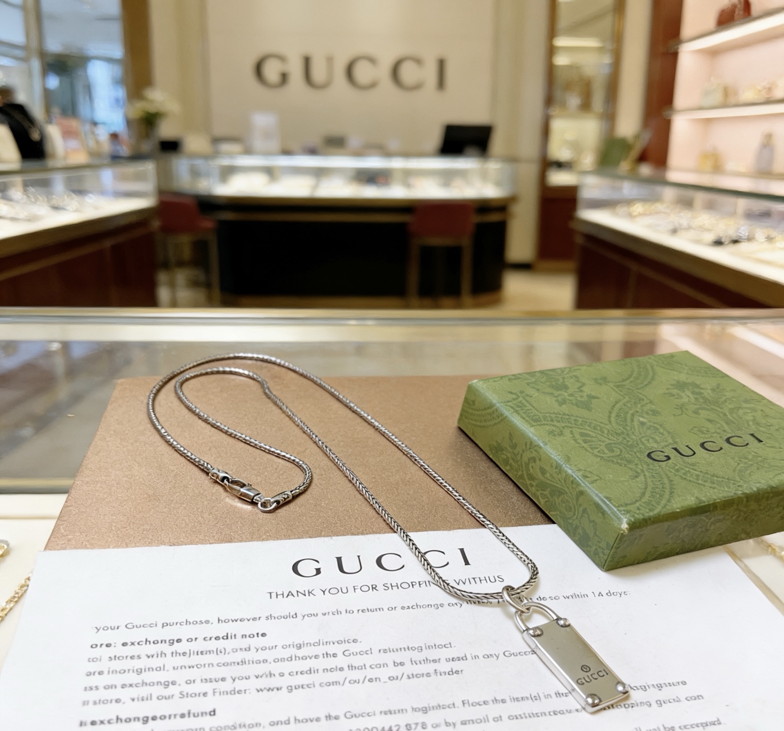 Gucci 新品发布 巨帅 Forest系列双G古驰项链 不氧化不退色