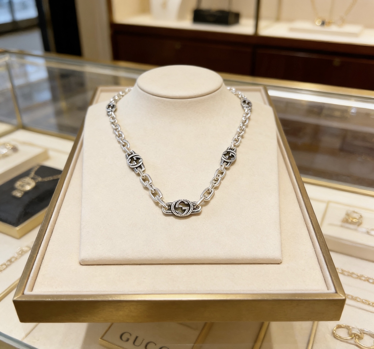 Gucci 奢华款𝐆𝐮𝐜𝐜𝐢古驰项链最新款链条档次更高
