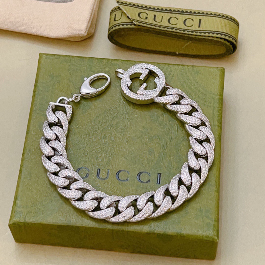 Gucci 2026最新出炉满钻奢华古驰手链
