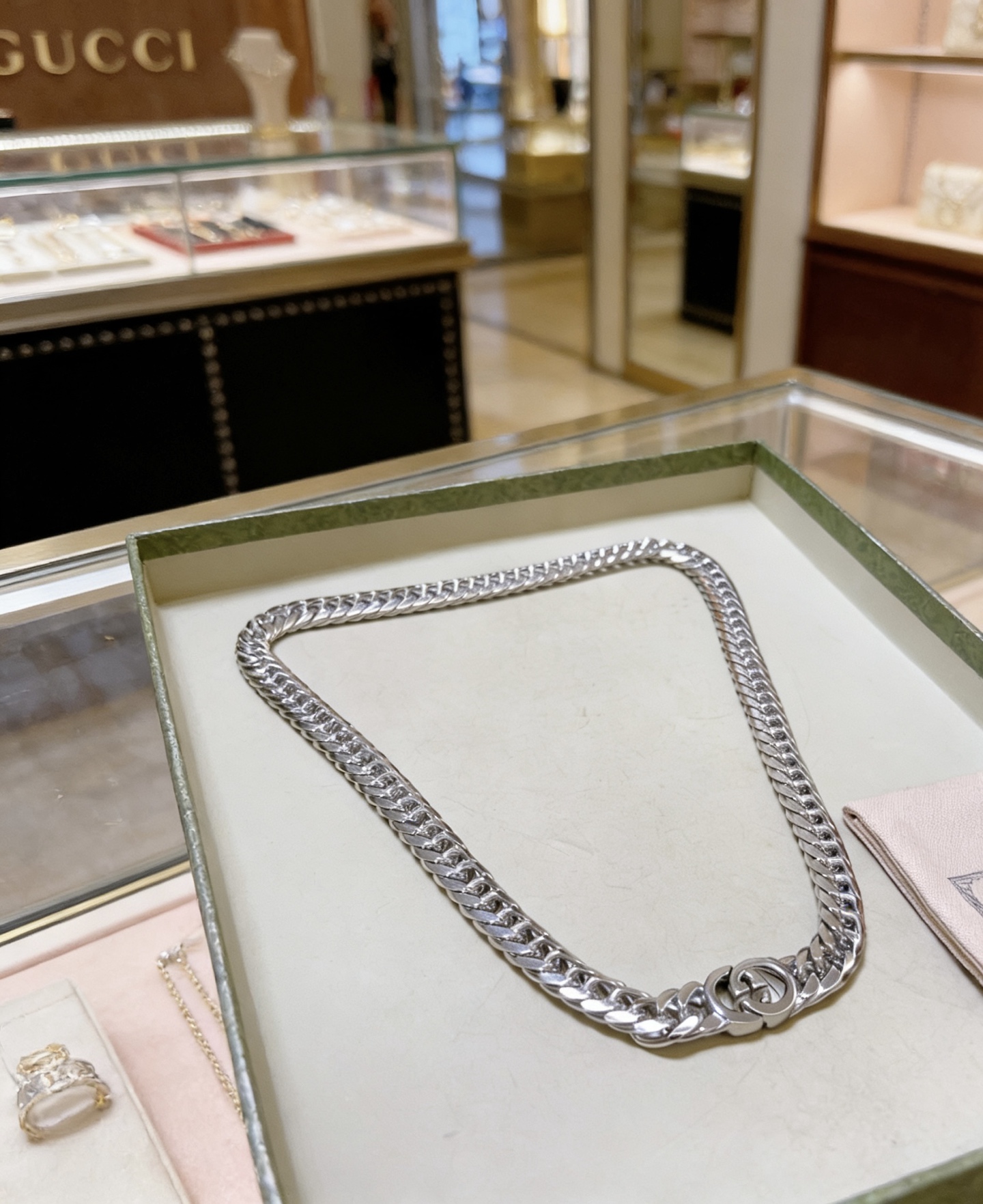 Gucci 奢华款𝐆𝐮𝐜𝐜𝐢古驰项链最新款链条档次更高