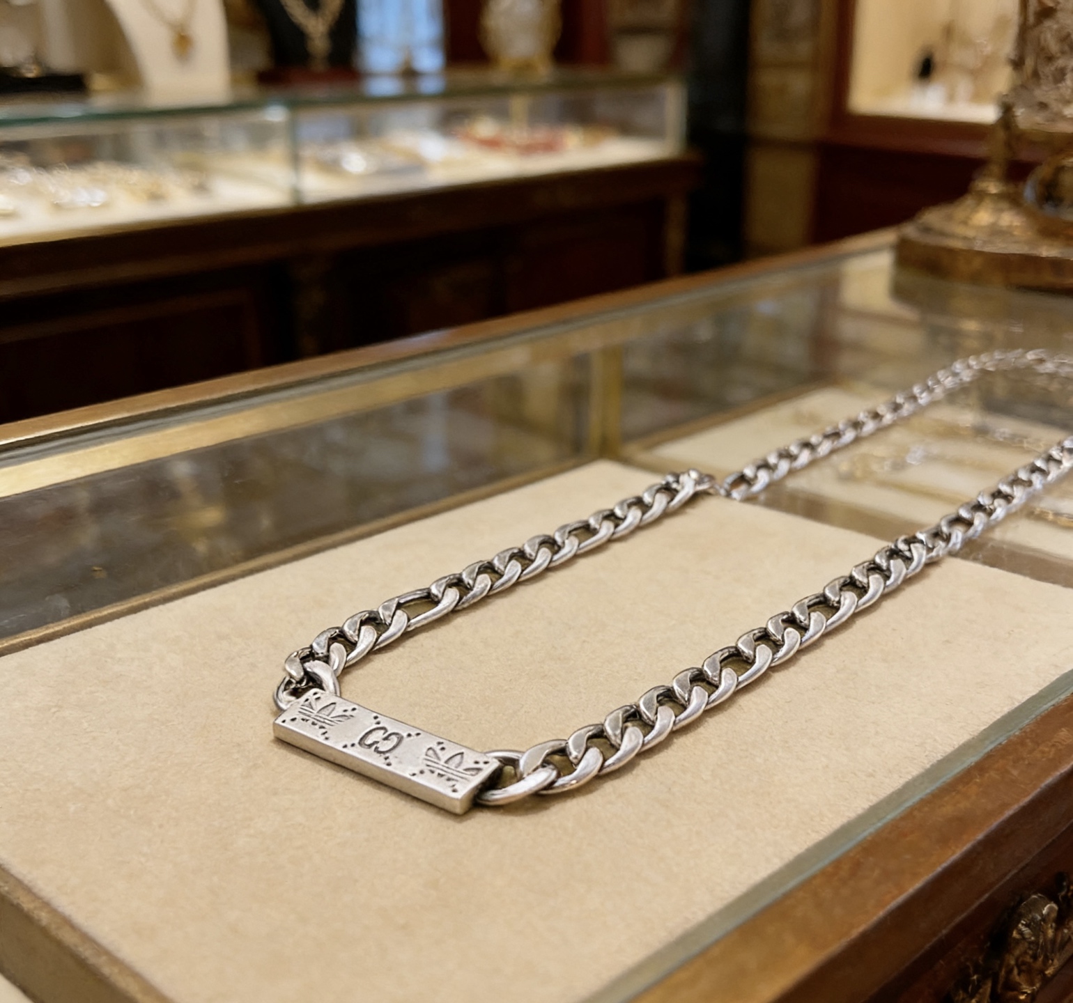 Gucci 𝐆𝐮𝐜𝐜𝐢古驰项链最新款链条档次更高