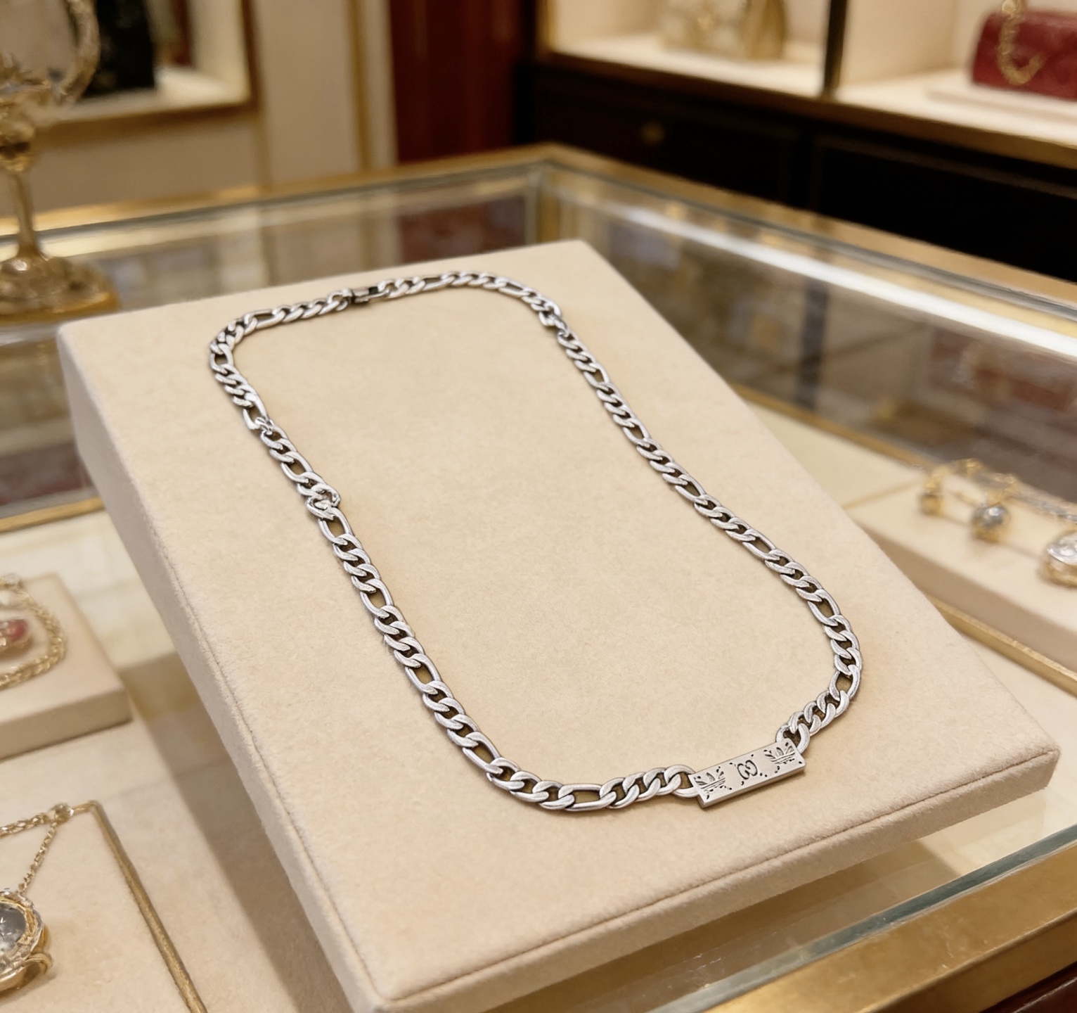 Gucci 𝐆𝐮𝐜𝐜𝐢古驰项链最新款链条档次更高