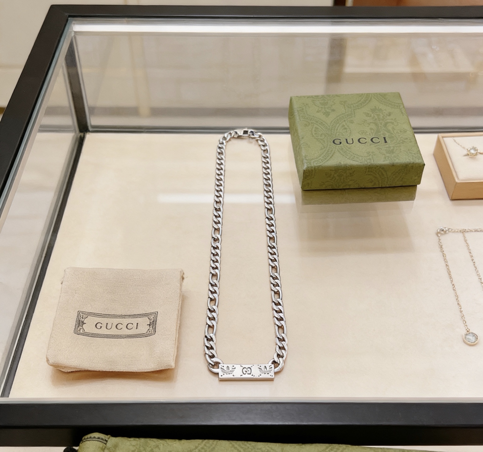 Gucci 𝐆𝐮𝐜𝐜𝐢古驰项链最新款链条档次更高