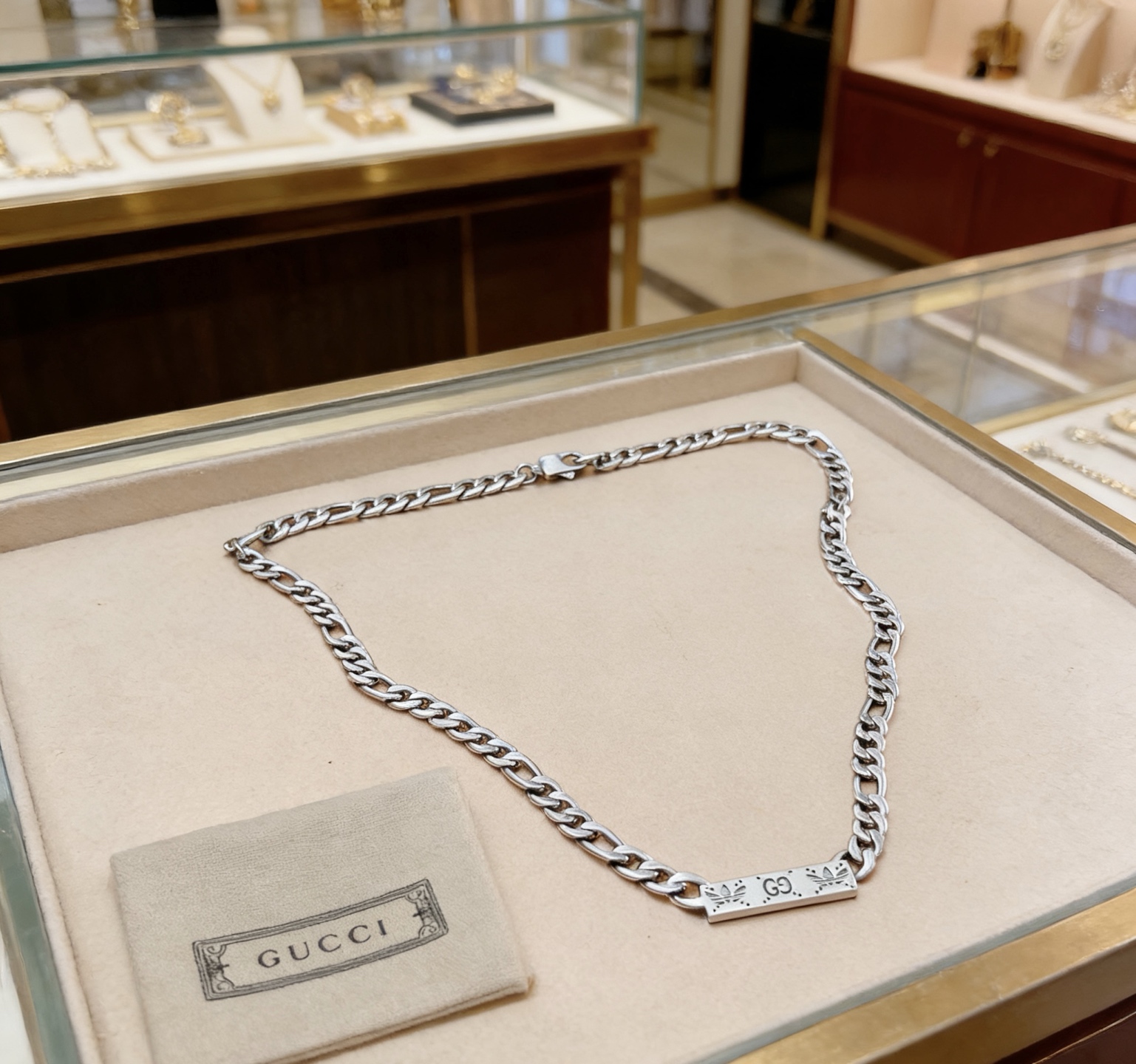 Gucci 𝐆𝐮𝐜𝐜𝐢古驰项链最新款链条档次更高
