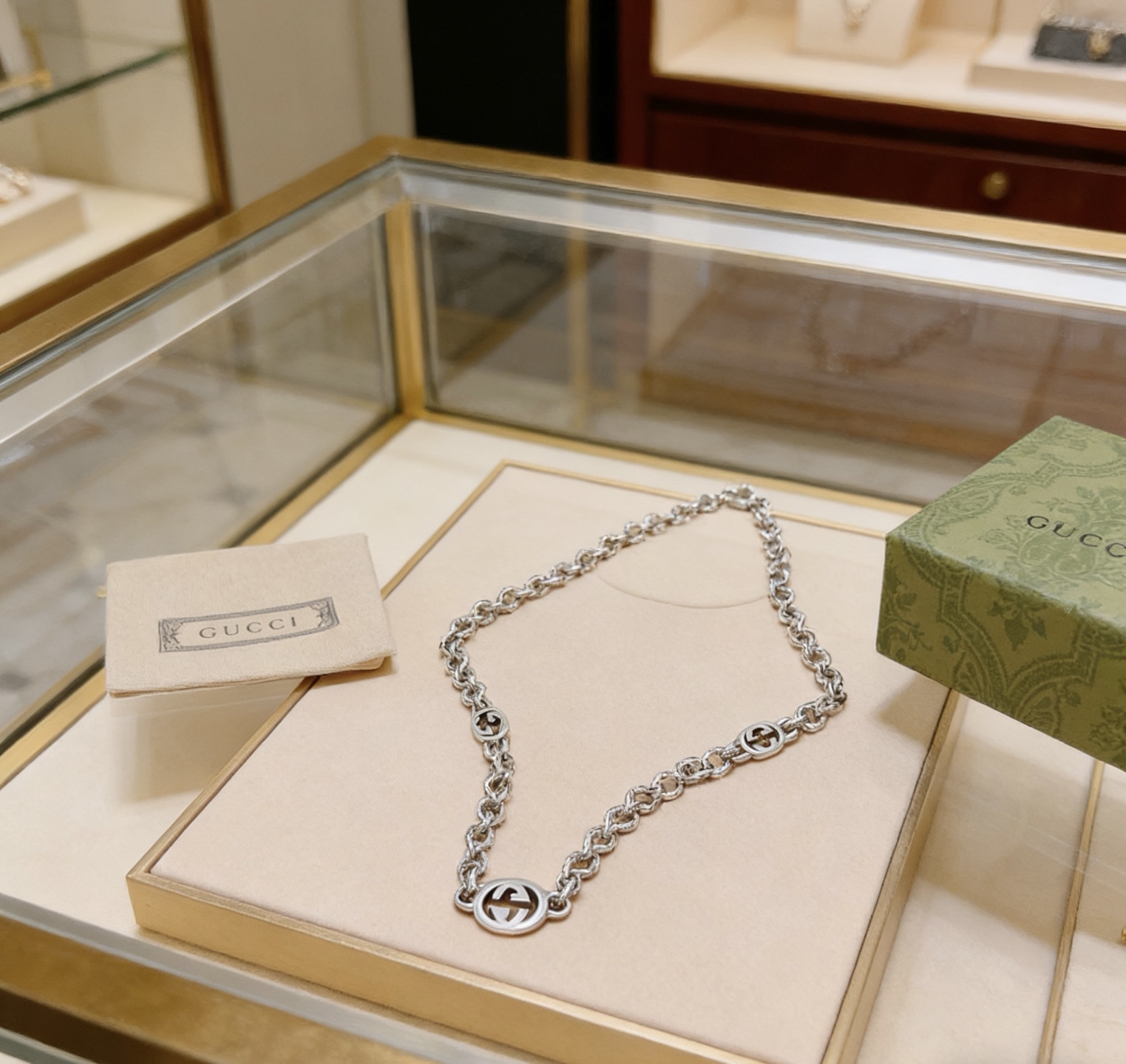Gucci 新品锁链发售 𝐆𝐮𝐜𝐜𝐢古驰项链最新款链条档次更高
