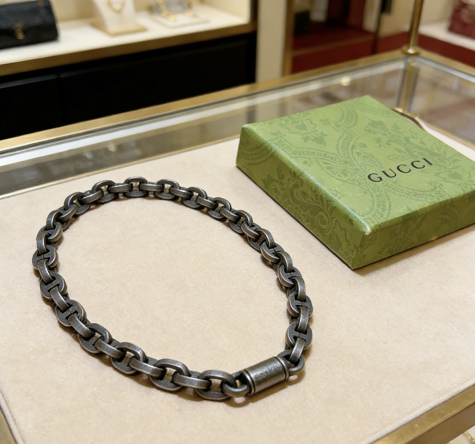 Gucci 不爆不发 抖音带货 首选 𝐆𝐮𝐜𝐜𝐢古驰项链最新款链条档次更高 Anger Forest系列双g古驰新品艺术风格 项链 长度60cm