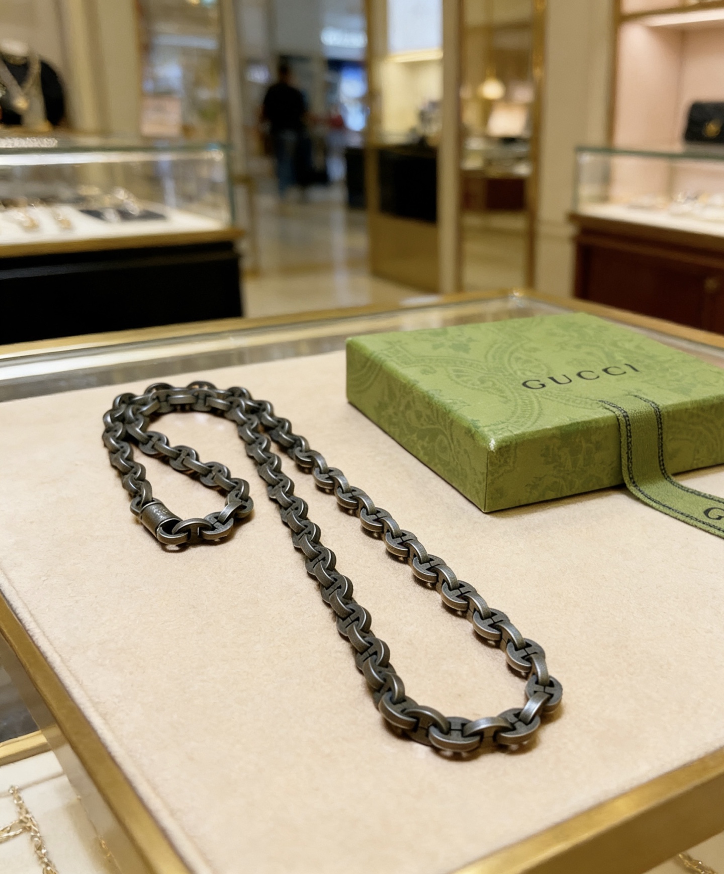 Gucci 不爆不发 抖音带货 首选 𝐆𝐮𝐜𝐜𝐢古驰项链最新款链条档次更高 Anger Forest系列双g古驰新品艺术风格 项链 长度60cm