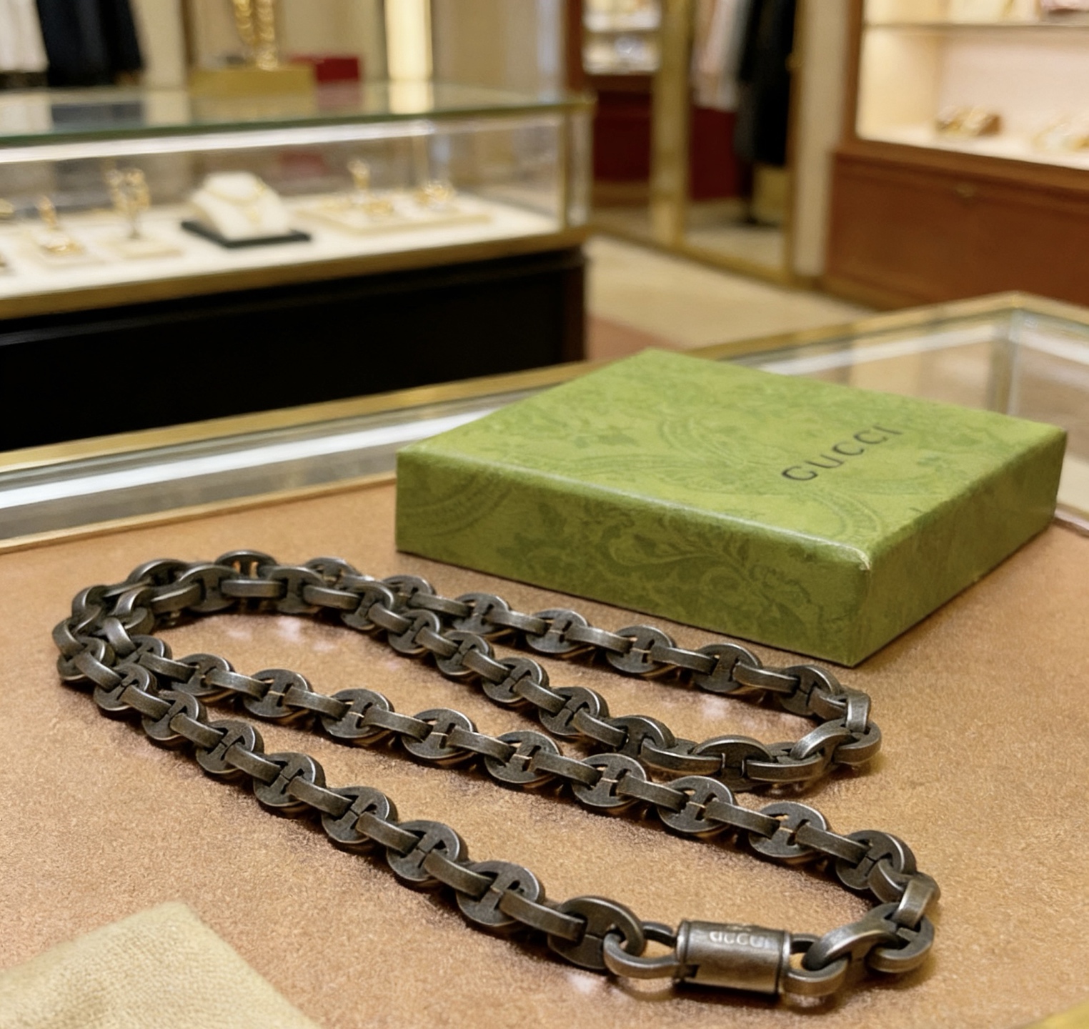 Gucci 不爆不发 抖音带货 首选 𝐆𝐮𝐜𝐜𝐢古驰项链最新款链条档次更高 Anger Forest系列双g古驰新品艺术风格 项链 长度60cm