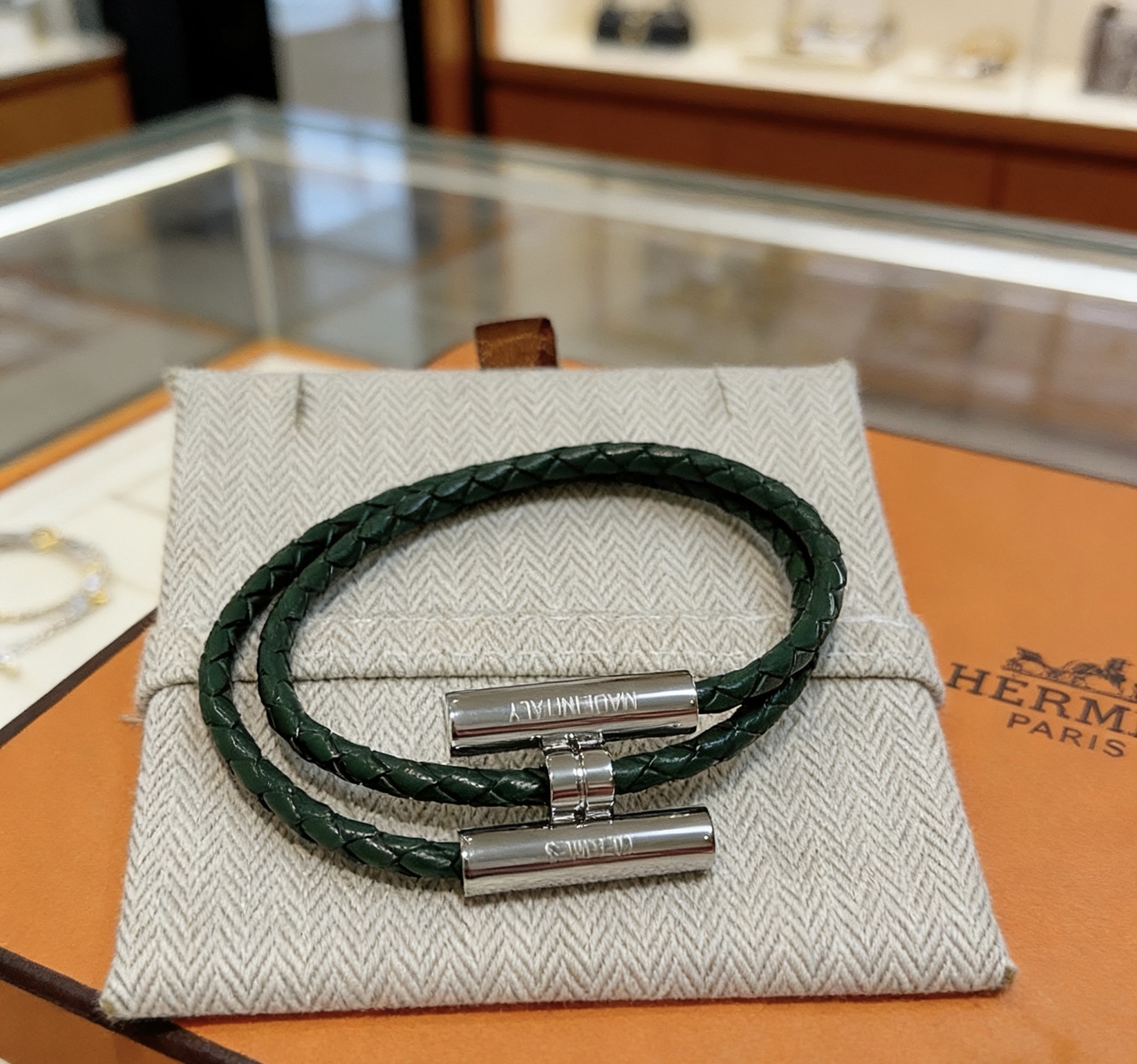 Hermès 新款Hermes爱马仕手链编织手绳加厚版 铂金版