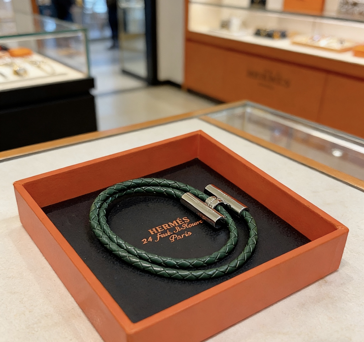 Hermès 新款Hermes爱马仕手链编织手绳加厚版 铂金版