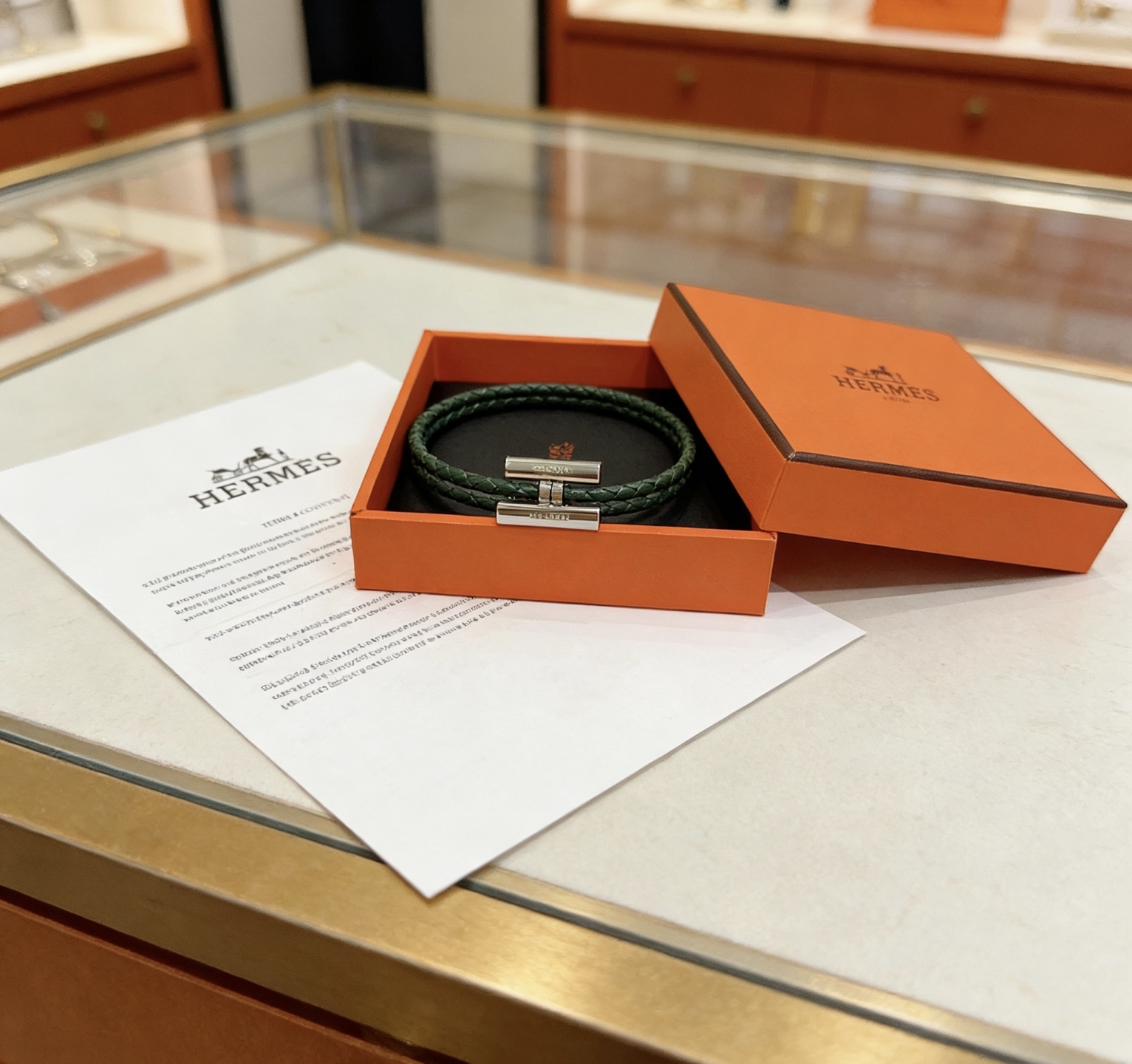 Hermès 新款Hermes爱马仕手链编织手绳加厚版 铂金版