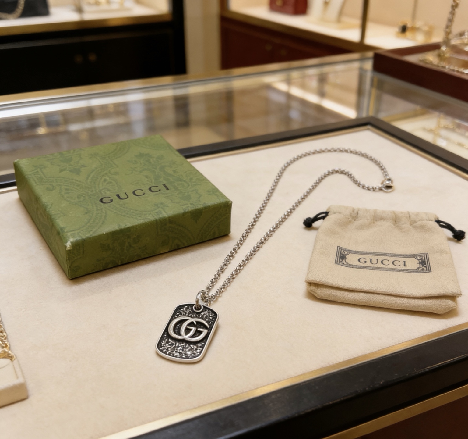 Gucci 𝐆𝐮𝐜𝐜𝐢古驰项链最新款链条档次更高 Anger Forest系列双G 款设计理念项链系列 银项链