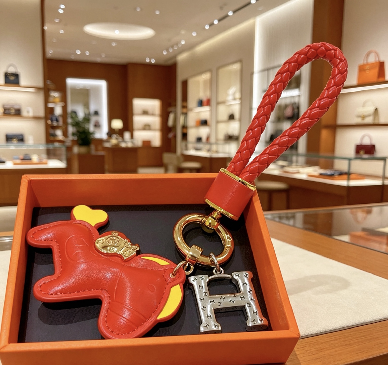 Hermès 新款Hermes爱马仕钥匙扣钥匙扣加厚版 铂金版